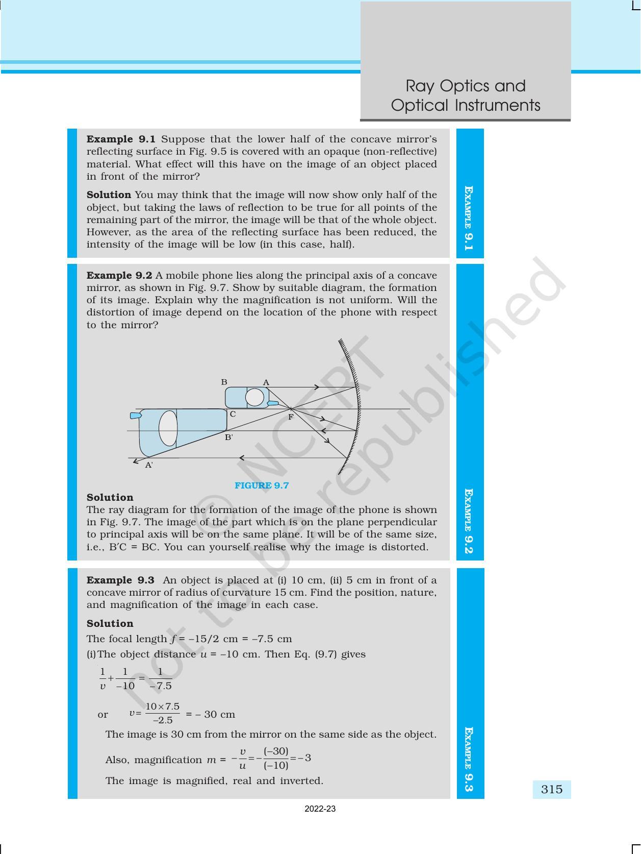 NCERT Book for Class 12 Physics Chapter 9 Ray Optics And Optical Instruments - Page 7