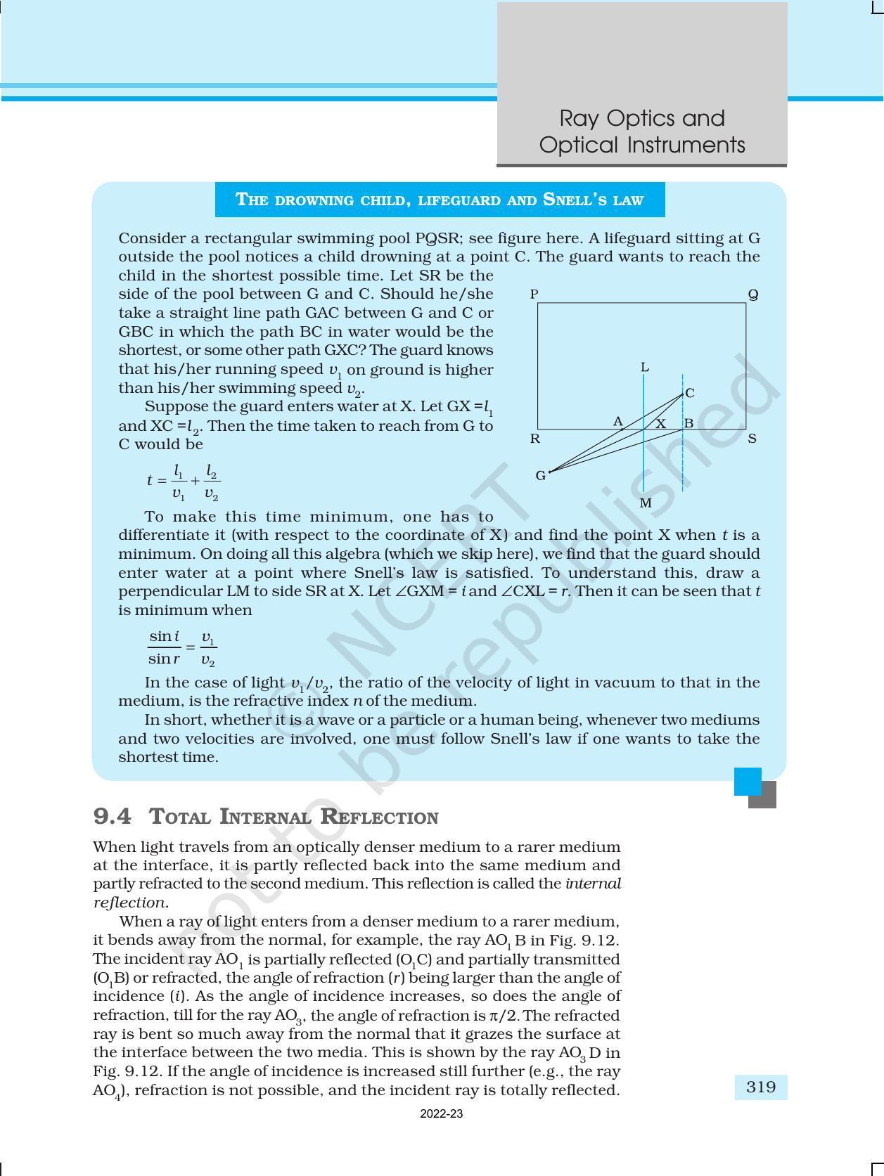 NCERT Book for Class 12 Physics Chapter 9 Ray Optics And Optical Instruments - Page 11