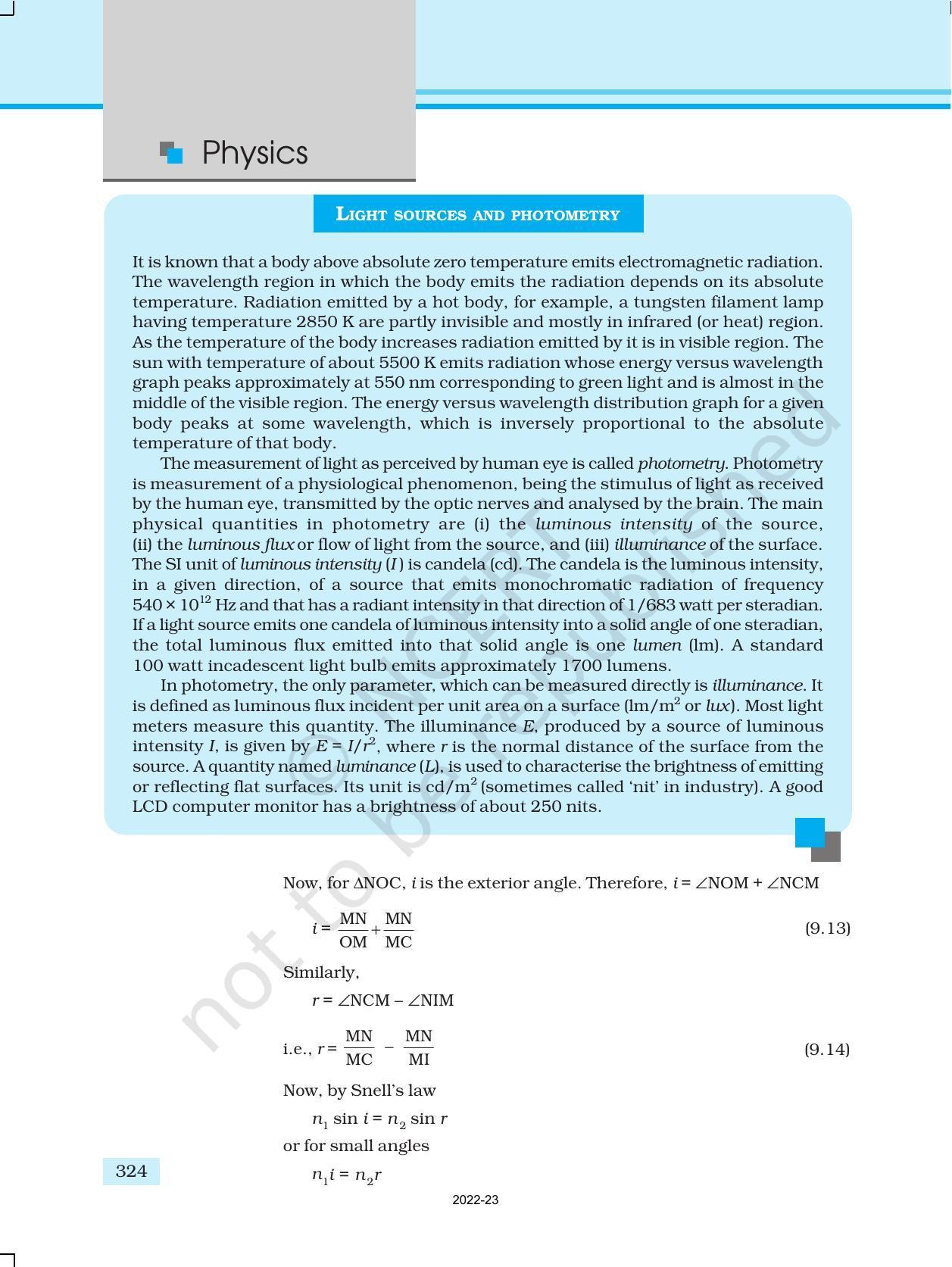 NCERT Book for Class 12 Physics Chapter 9 Ray Optics And Optical Instruments - Page 16