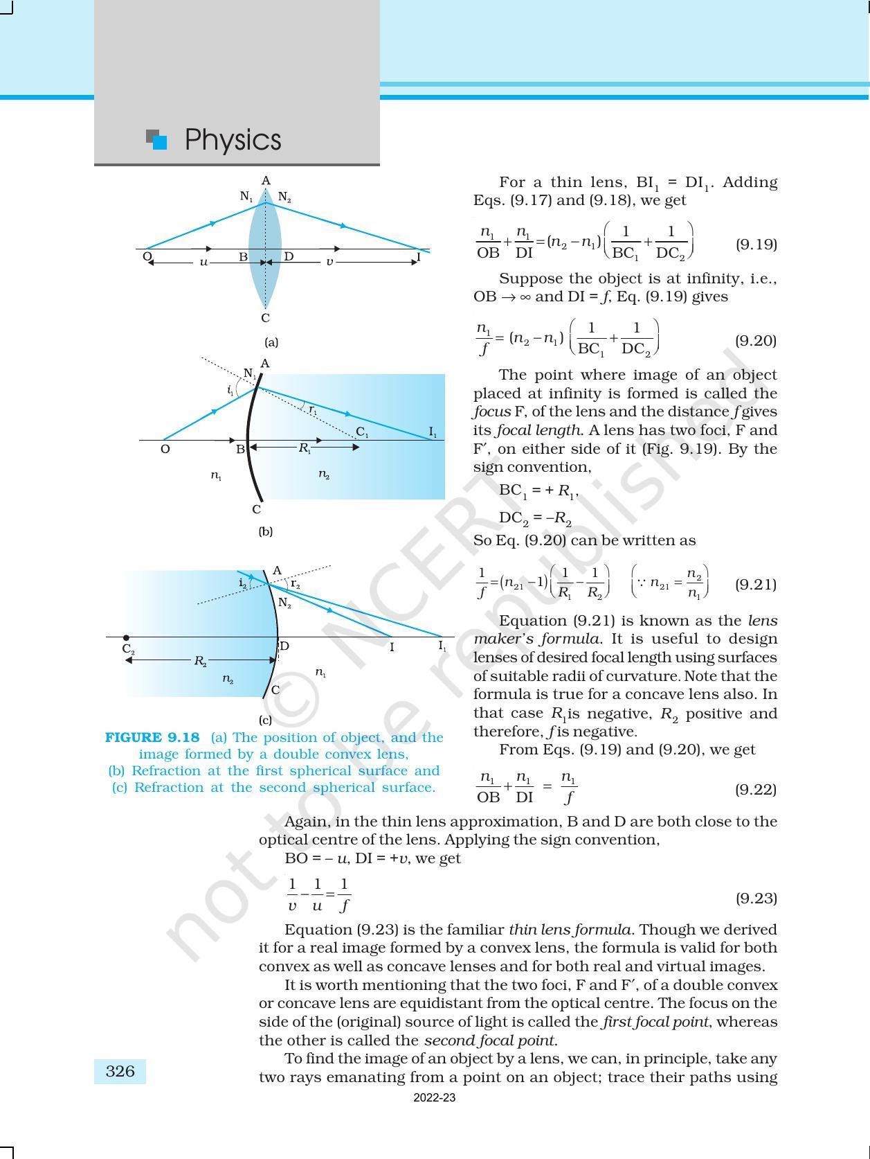 NCERT Book for Class 12 Physics Chapter 9 Ray Optics And Optical Instruments - Page 18