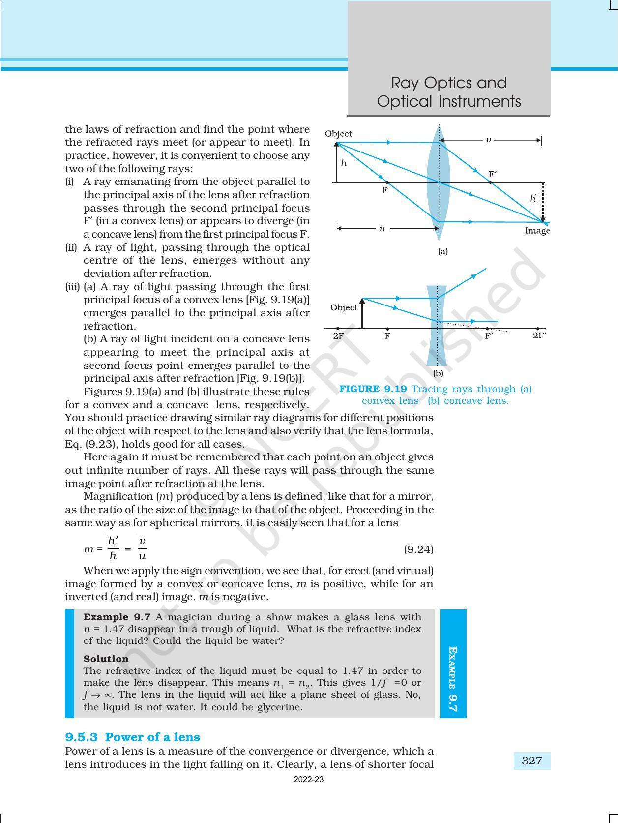 NCERT Book for Class 12 Physics Chapter 9 Ray Optics And Optical Instruments - Page 19