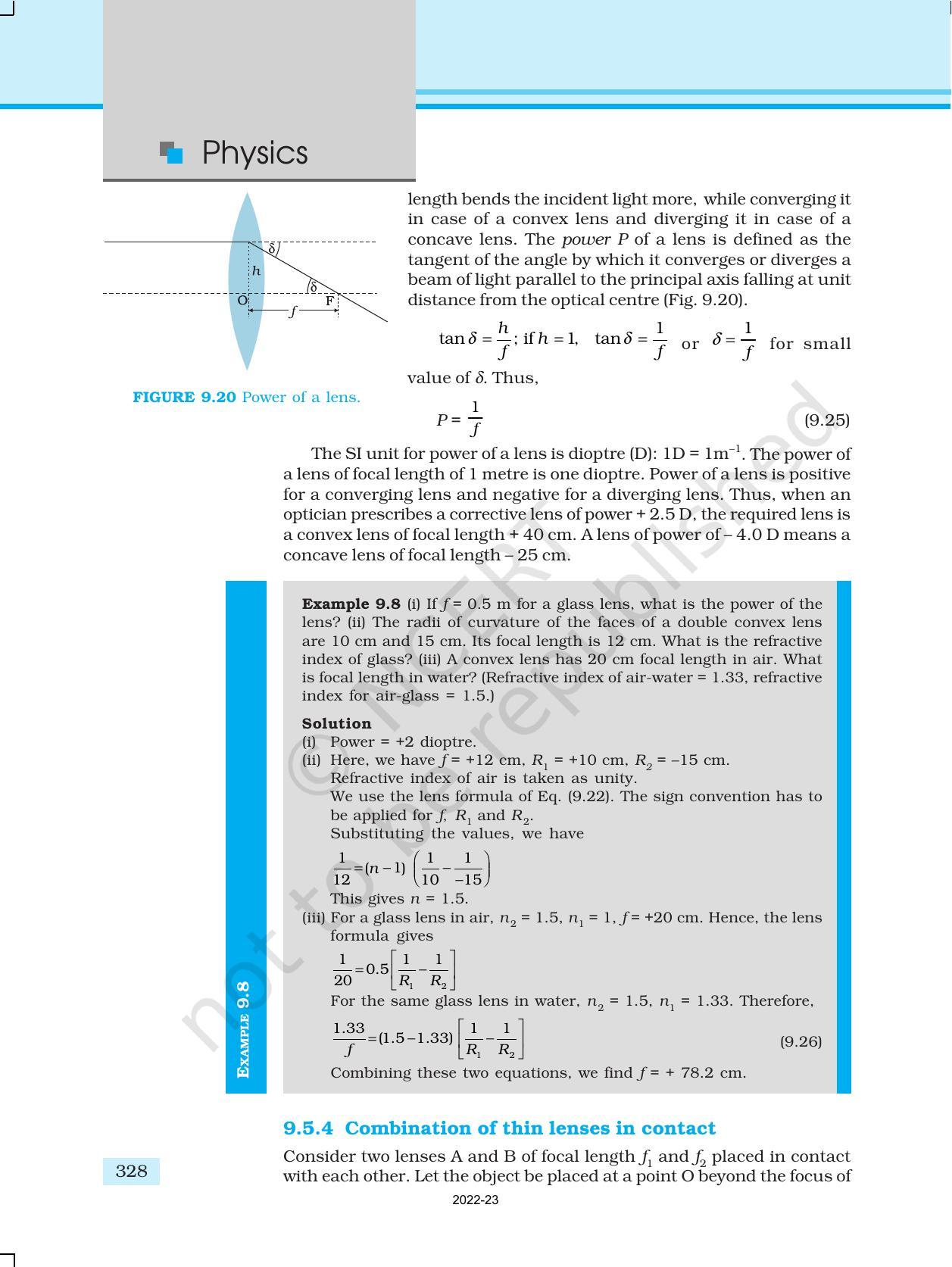 NCERT Book for Class 12 Physics Chapter 9 Ray Optics And Optical Instruments - Page 20