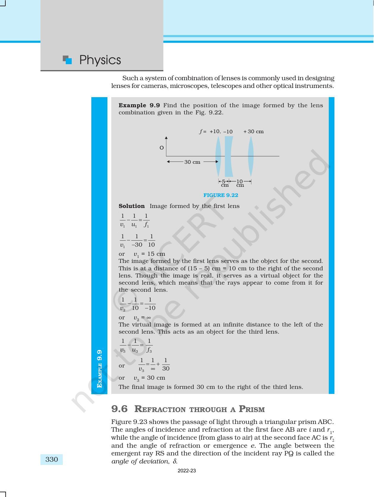 NCERT Book for Class 12 Physics Chapter 9 Ray Optics And Optical Instruments - Page 22