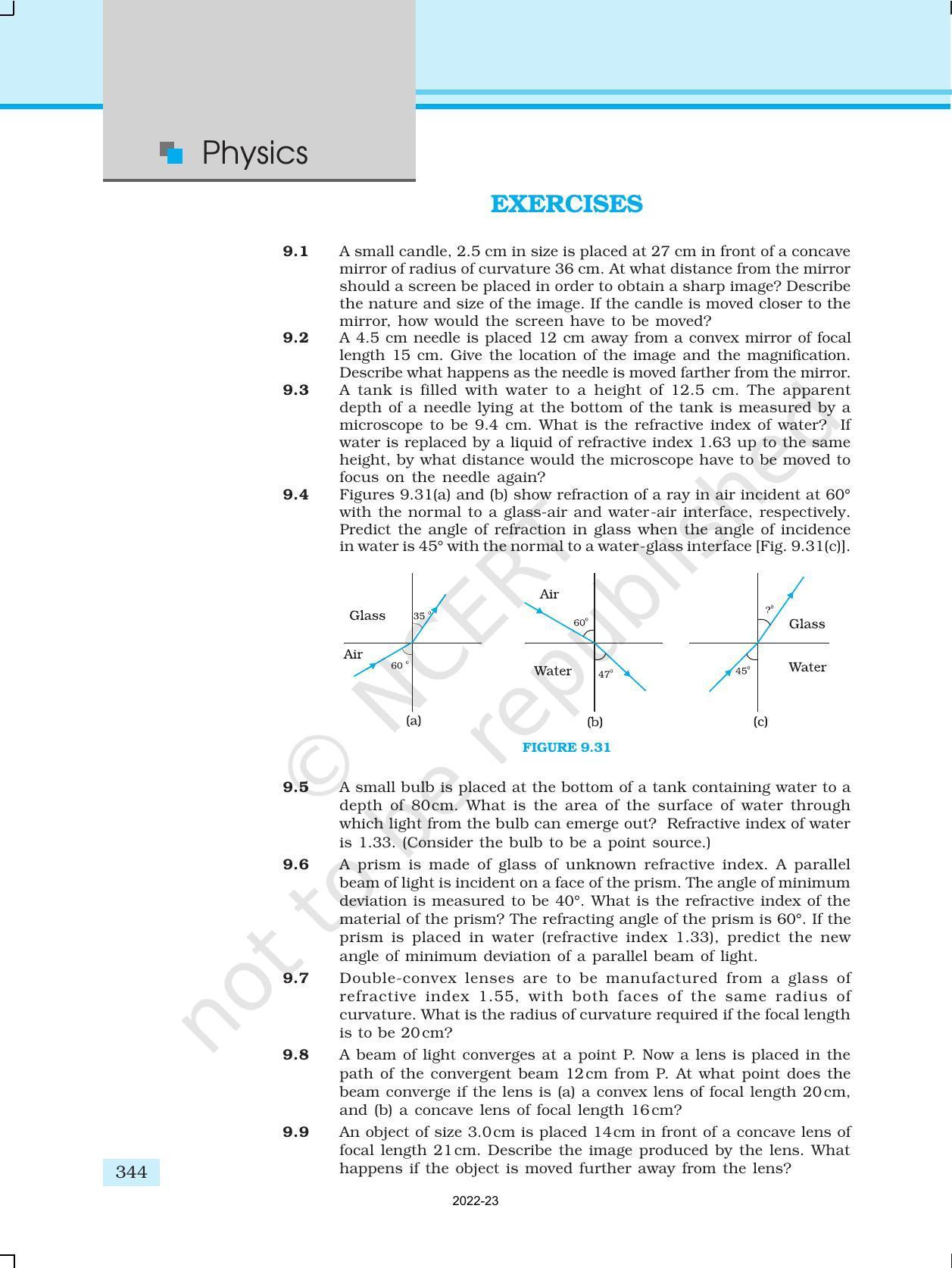 NCERT Book for Class 12 Physics Chapter 9 Ray Optics And Optical Instruments - Page 36