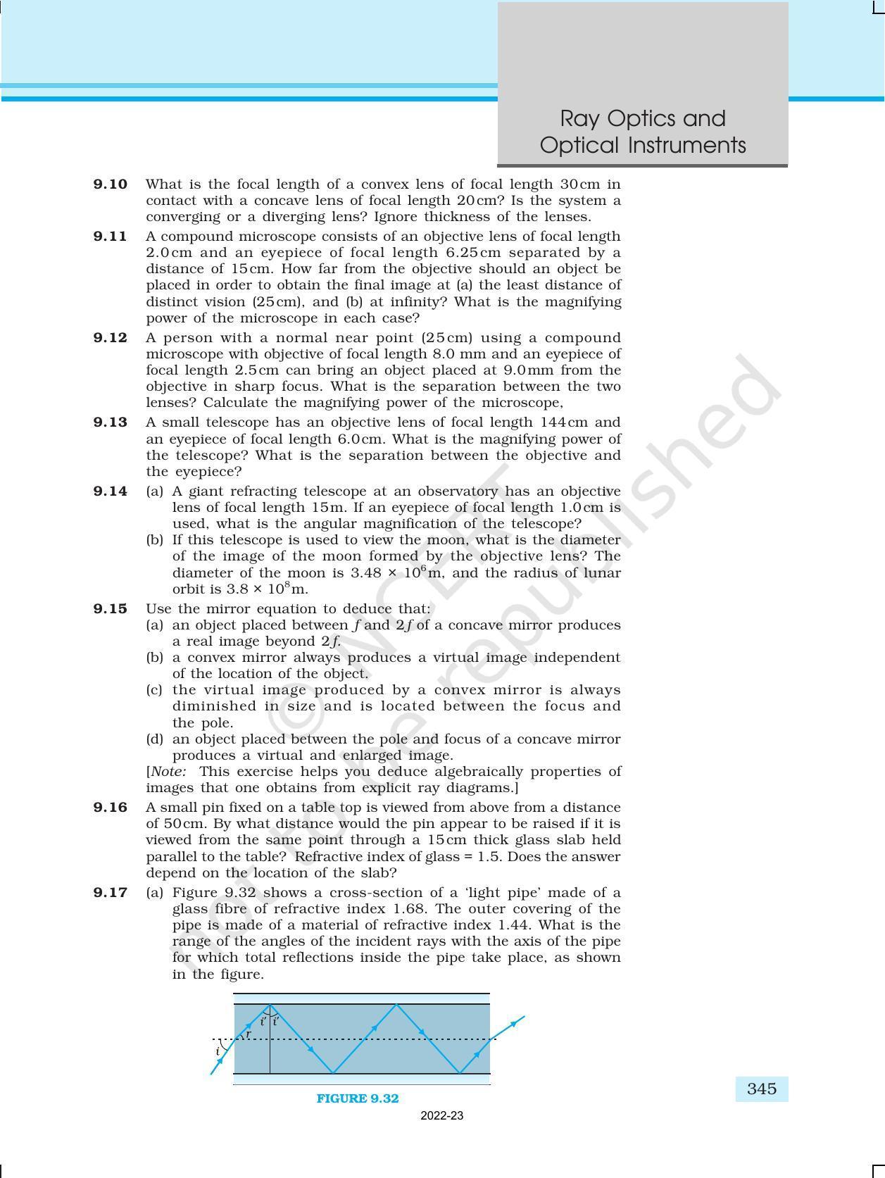 NCERT Book for Class 12 Physics Chapter 9 Ray Optics And Optical Instruments - Page 37
