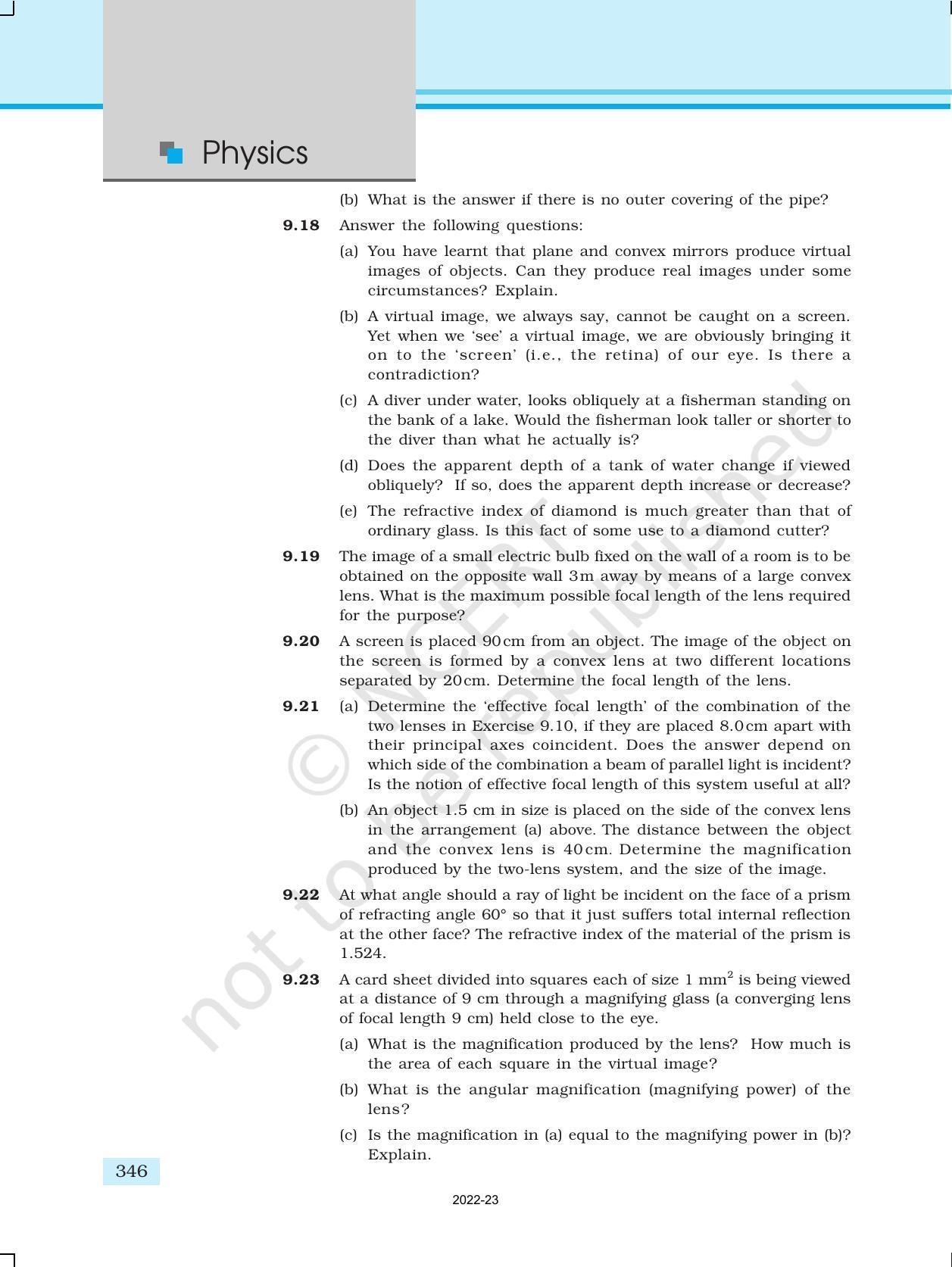 NCERT Book for Class 12 Physics Chapter 9 Ray Optics And Optical Instruments - Page 38