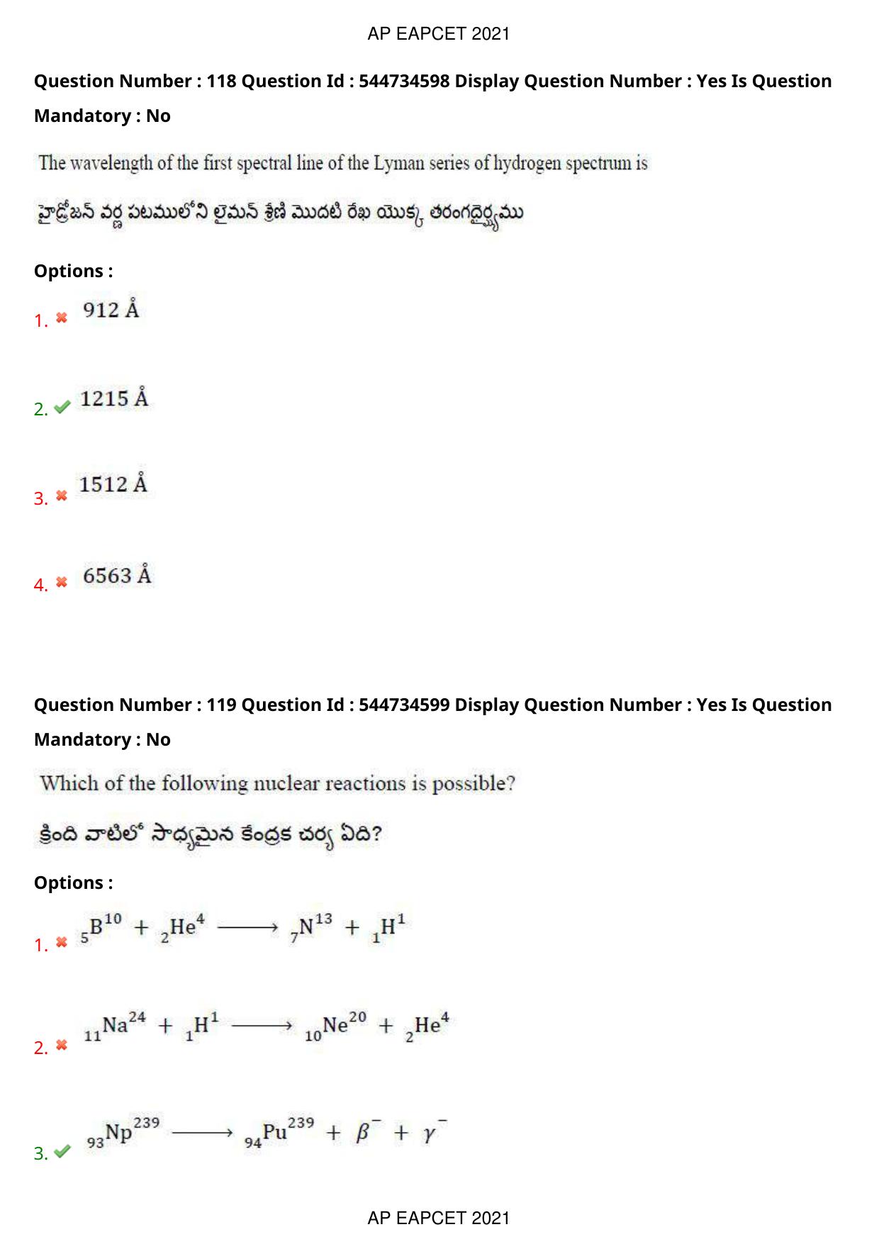 AP EAPCET 2021 - August 20,2021 Shift 2 - Master Engineering Question Paper With Preliminary Keys - Page 78