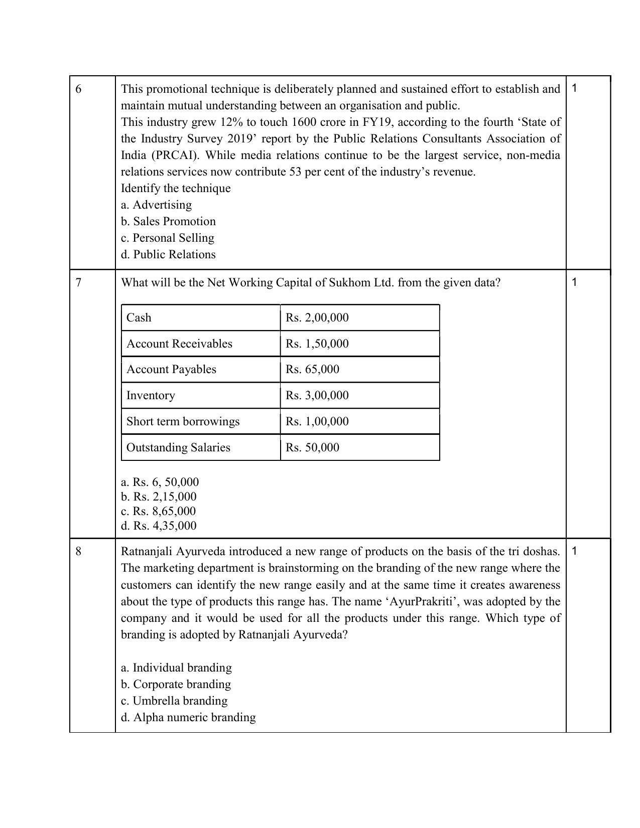 CBSE Class 12 Entrepreneurship Sample Paper 2024 - Page 3