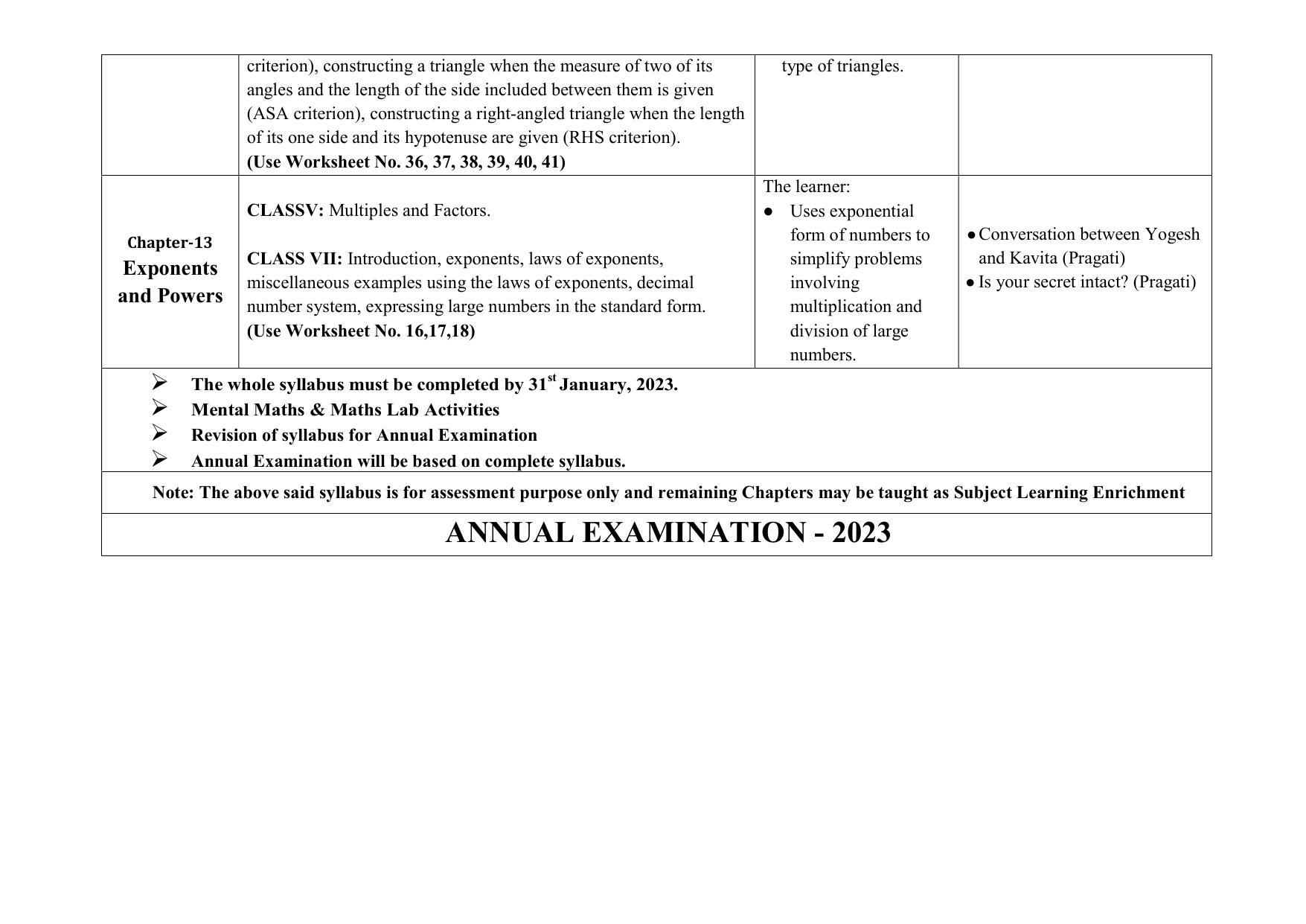 Edudel Class 7(L-2) Mathematics (English Medium) Syllabus - Page 4