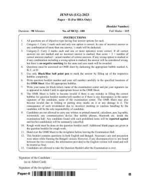JENPAS (UG) 2023 Paper II (for BHA only) Question Paper