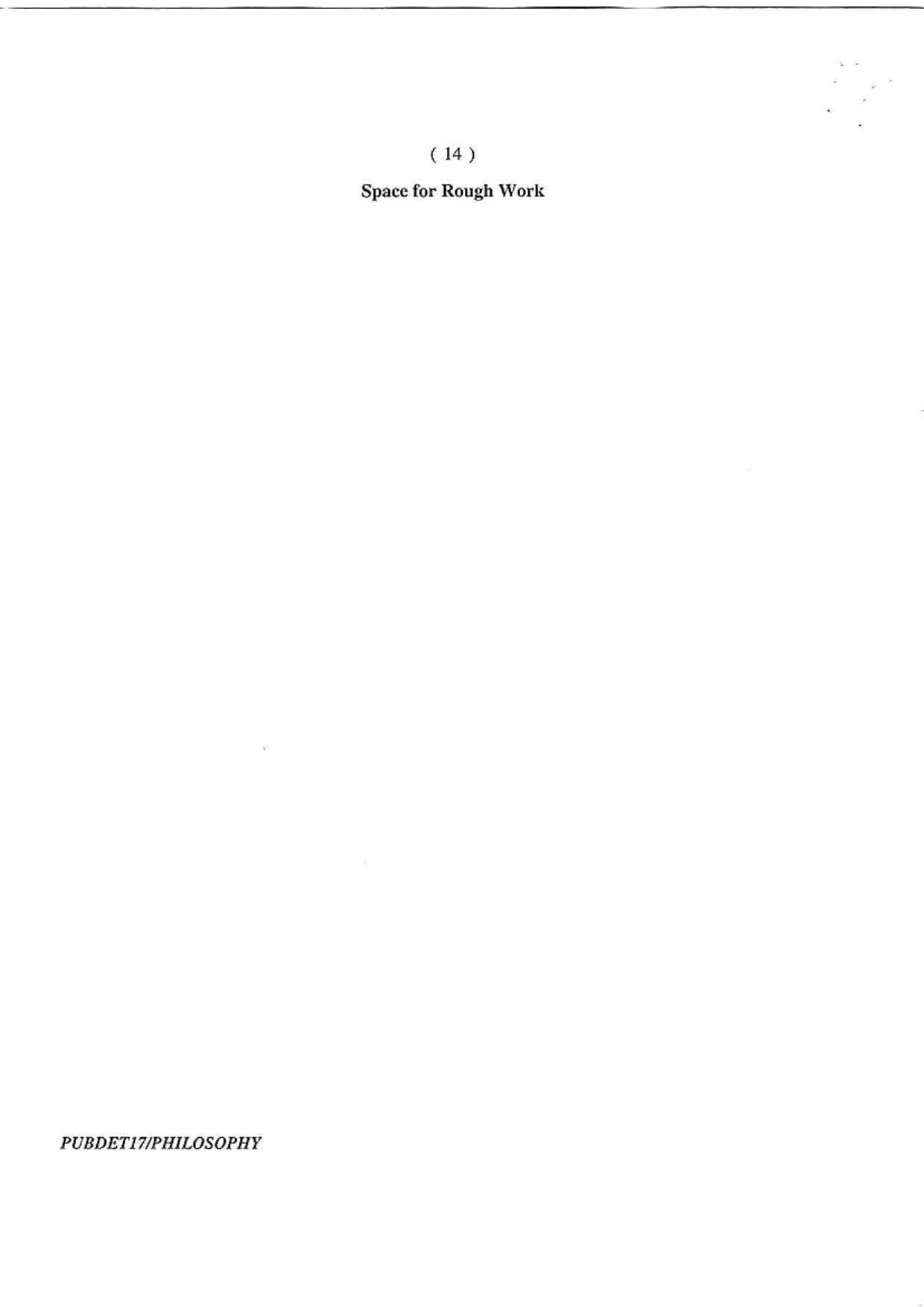 PUBDET 2017 Philosophy Question Paper - Page 14