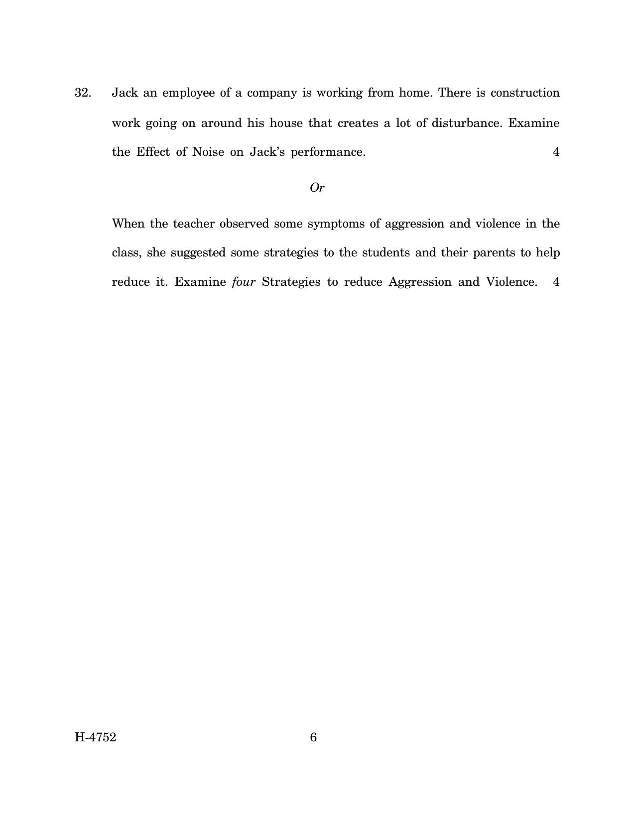 Goa Board Class 12 Psychology (March 2024) Question Paper - Page 6
