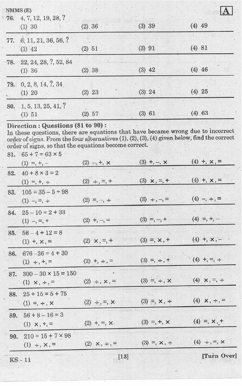 NMMS Feb 2021 Booklet Code-A (English Medium) - Page 13