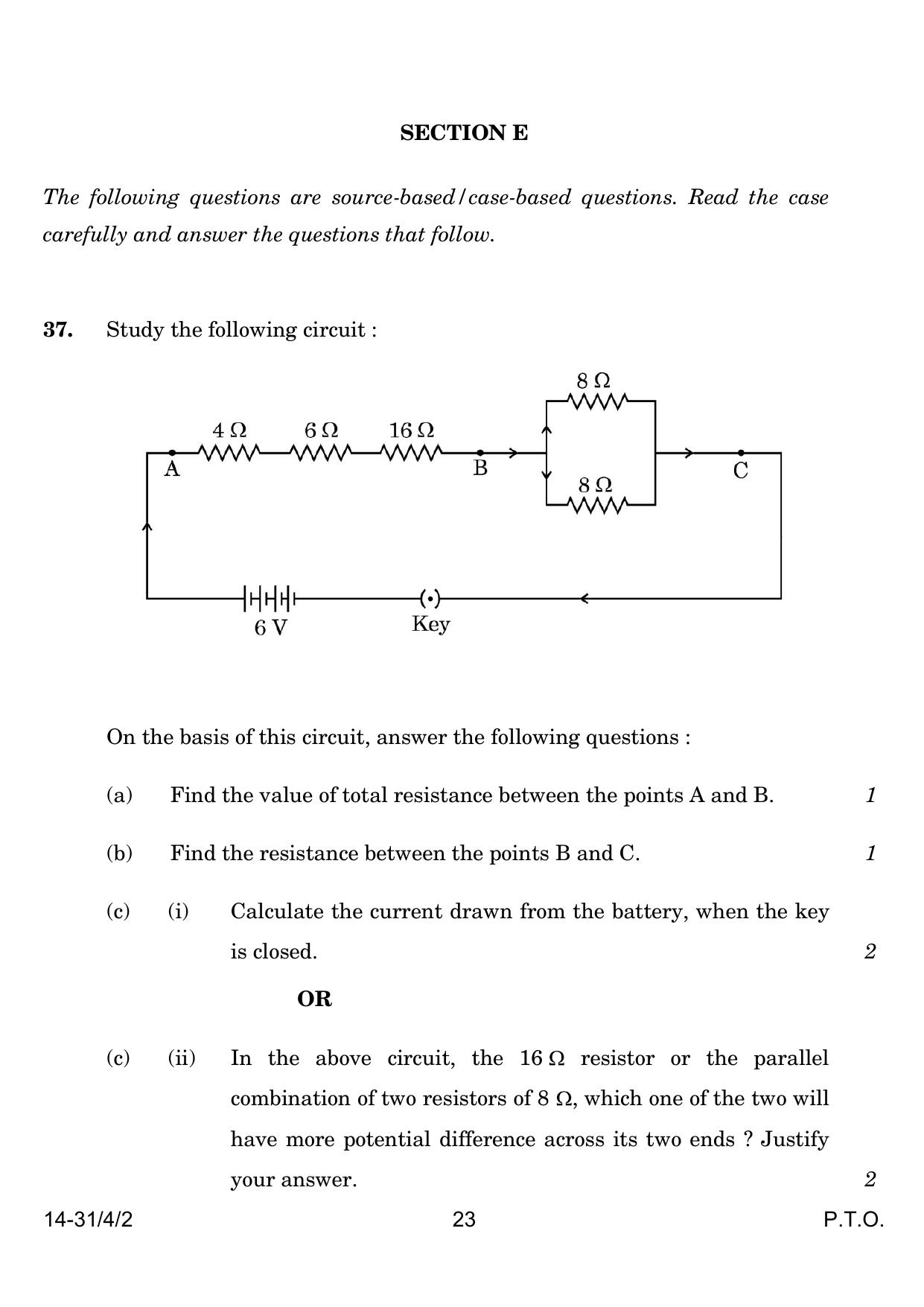 CBSE Class 10 31-4-2 Science 2024 Question Paper - Page 23