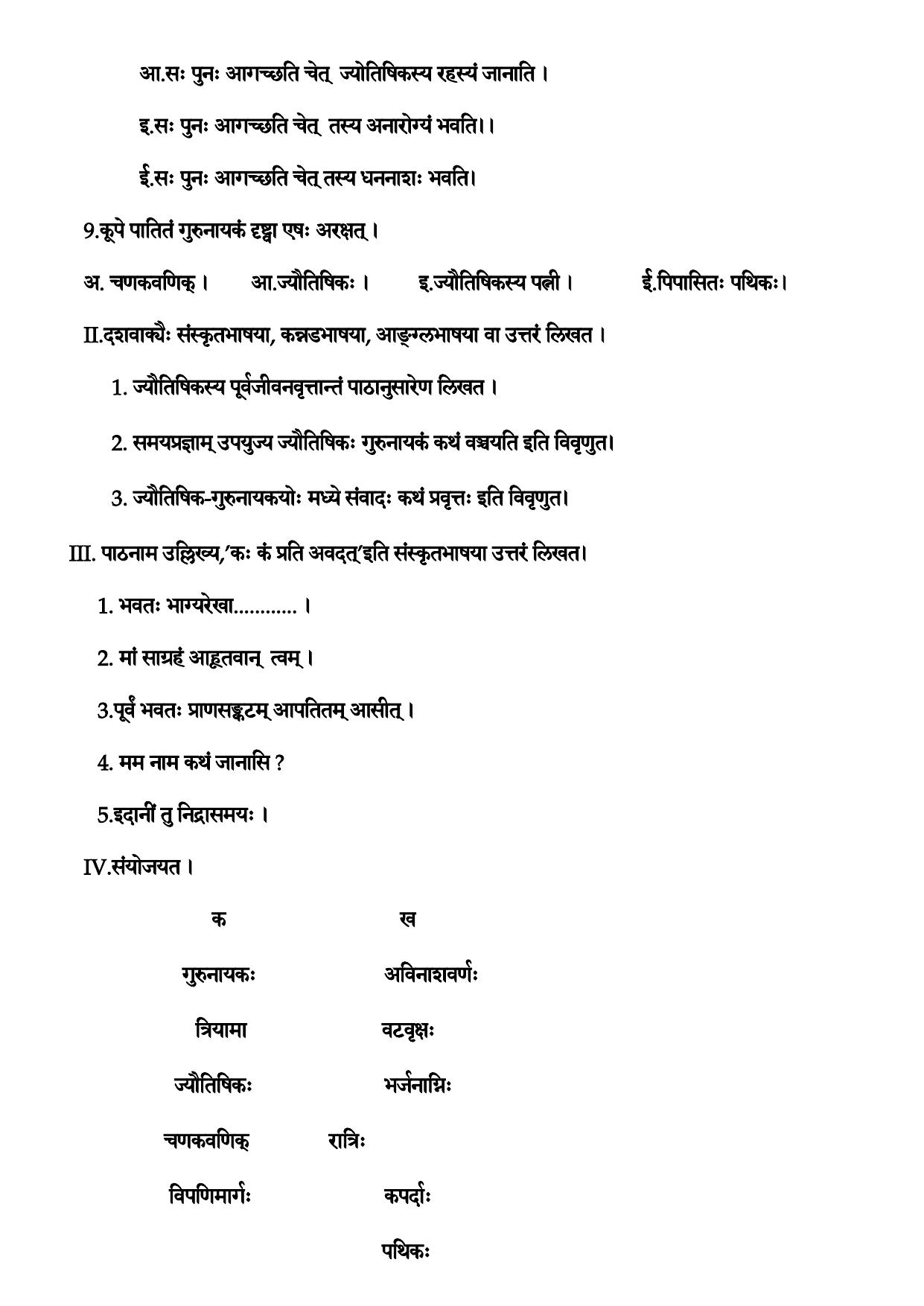 Karnataka 1st PUC Question Bank 2025 - Sanskrit - Page 21