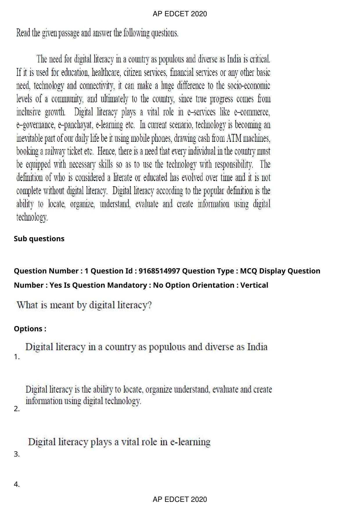 AP EDCET 2020 Physical Science Question Paper - Page 3