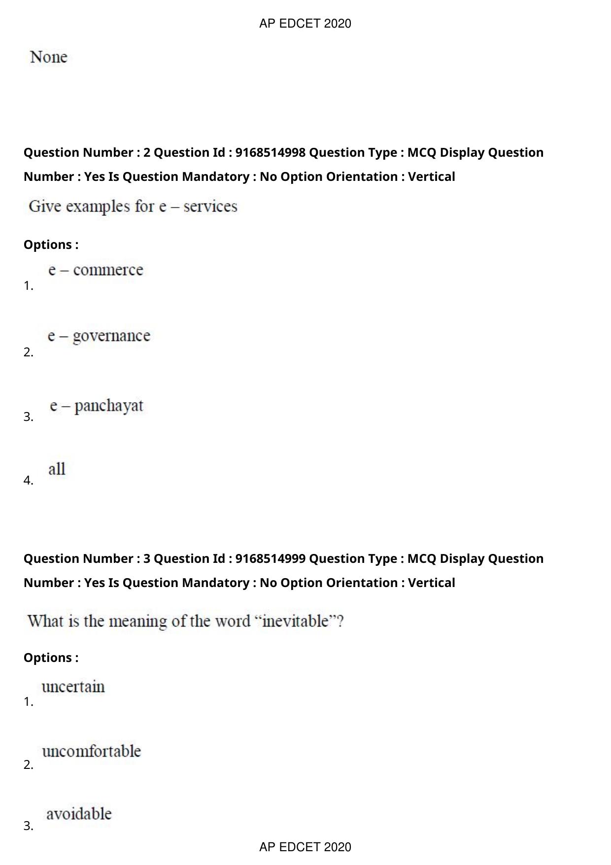 AP EDCET 2020 Physical Science Question Paper - Page 4