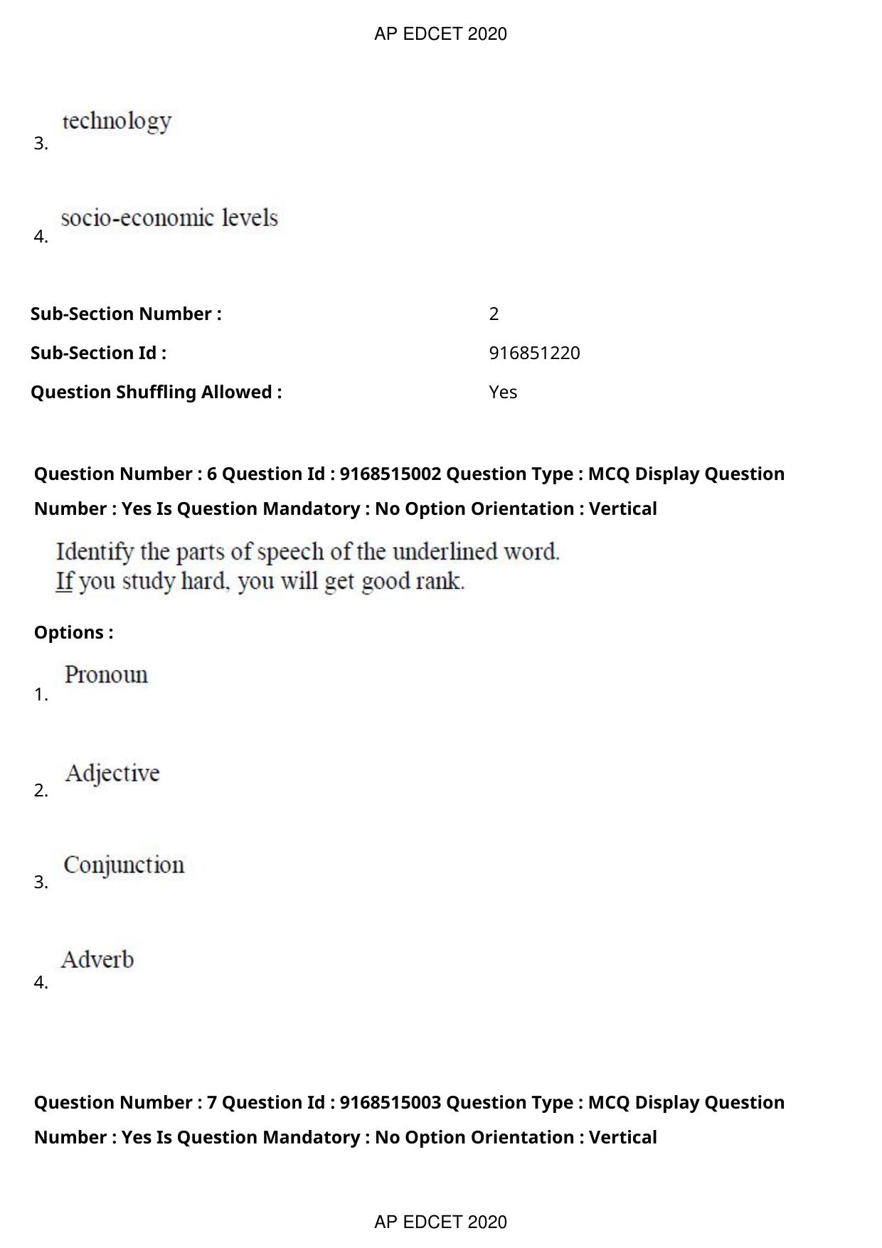 AP EDCET 2020 Physical Science Question Paper - Page 6