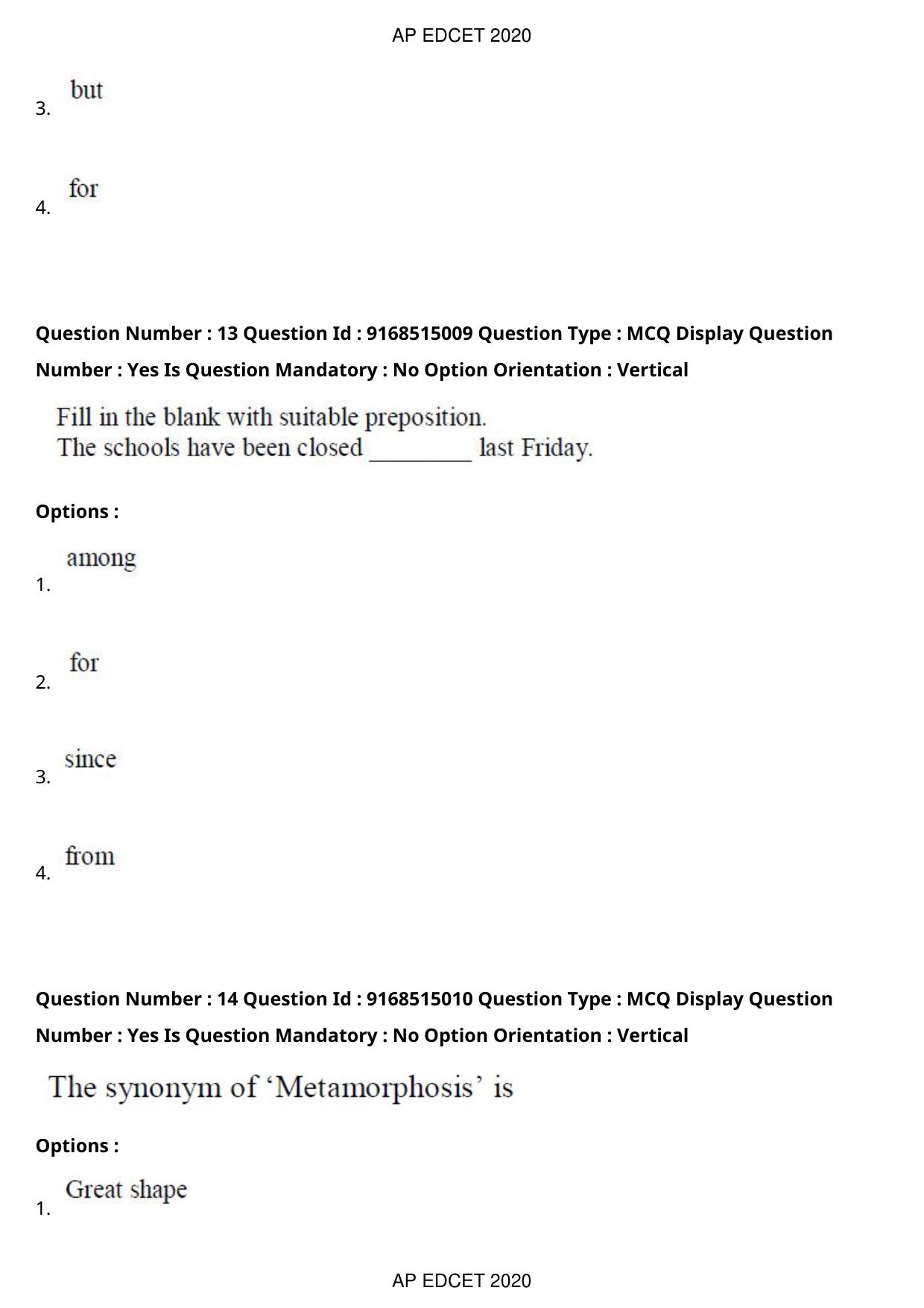AP EDCET 2020 Physical Science Question Paper - Page 10