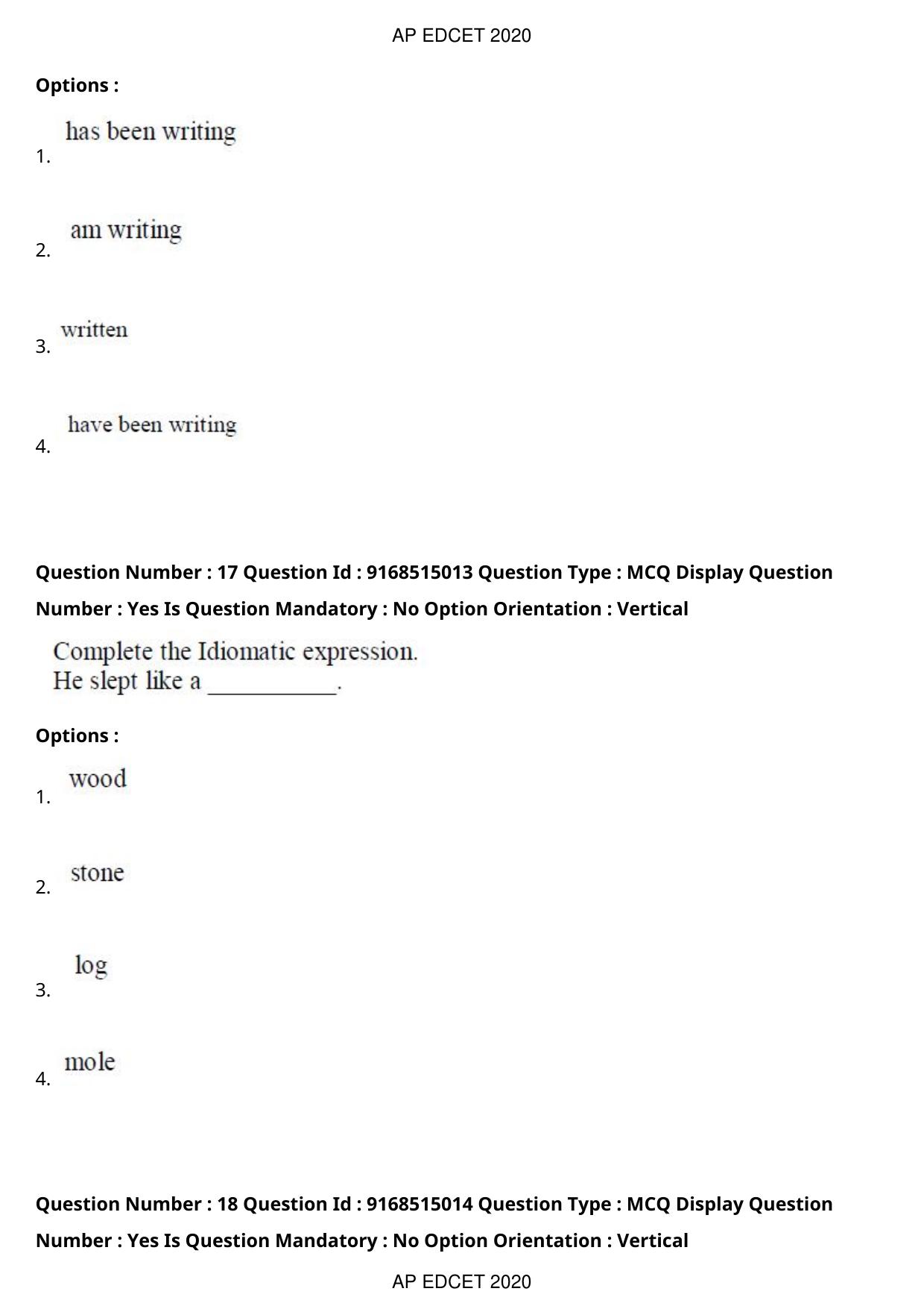 AP EDCET 2020 Physical Science Question Paper - Page 12