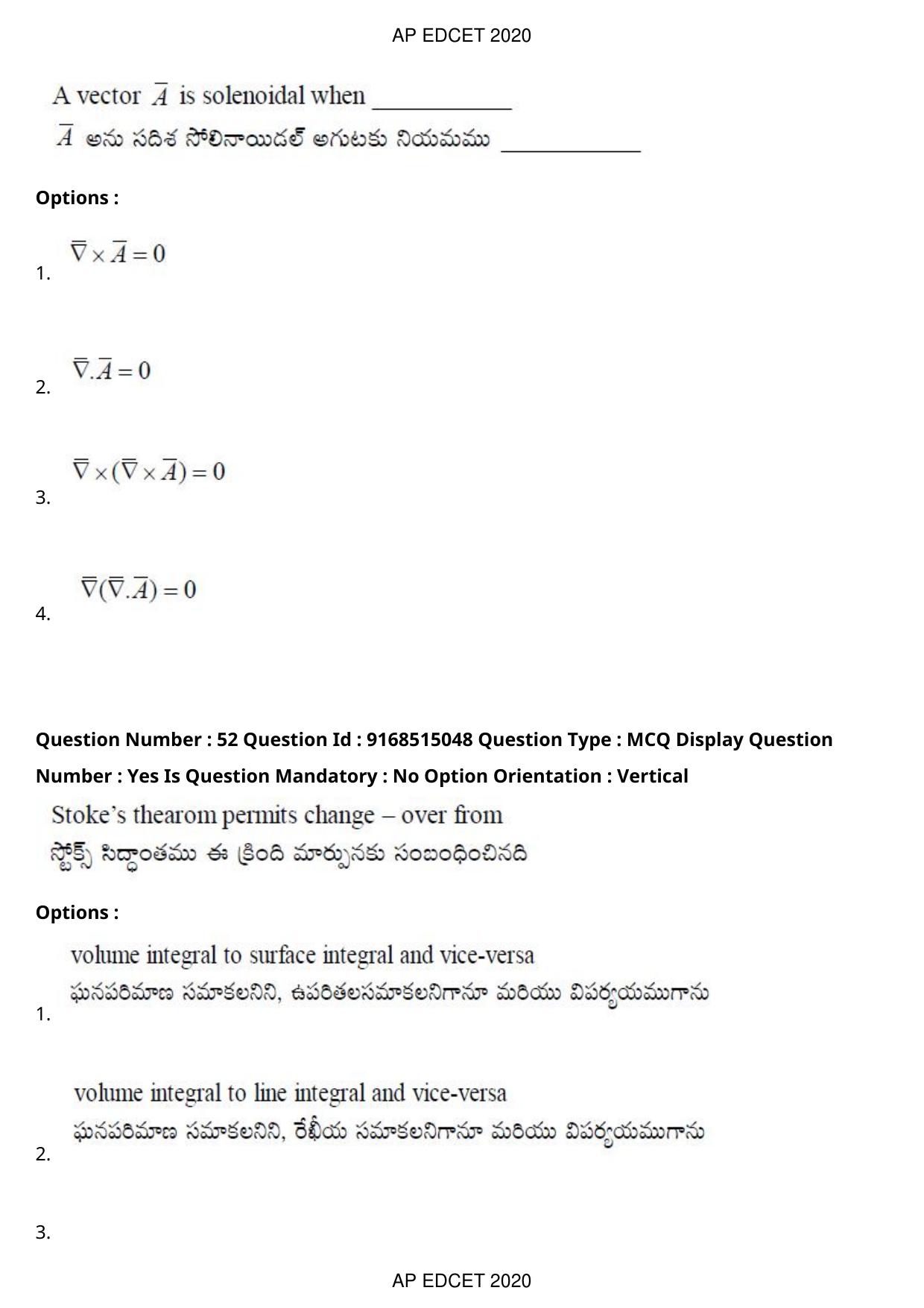 AP EDCET 2020 Physical Science Question Paper - Page 38
