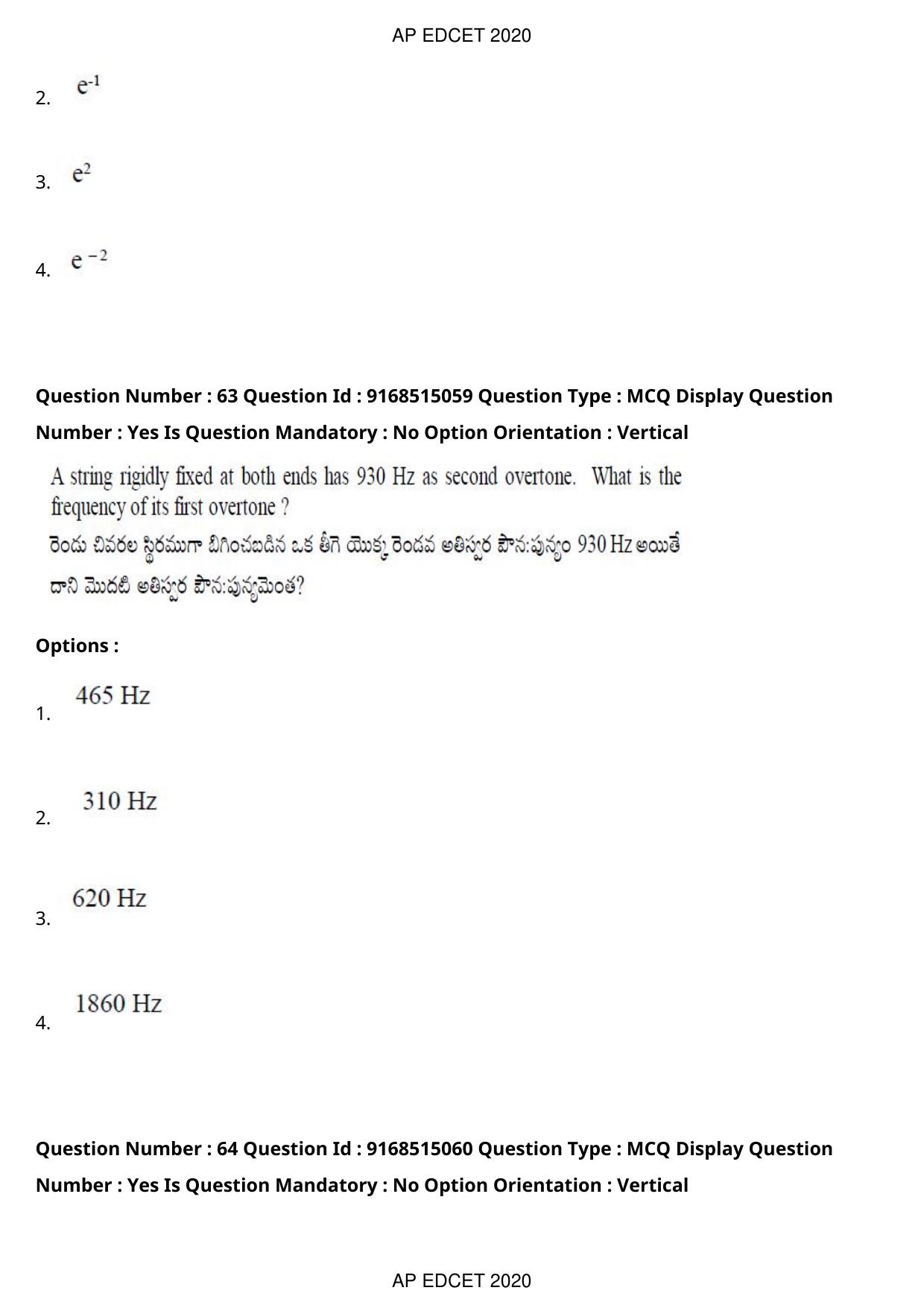 AP EDCET 2020 Physical Science Question Paper - Page 47