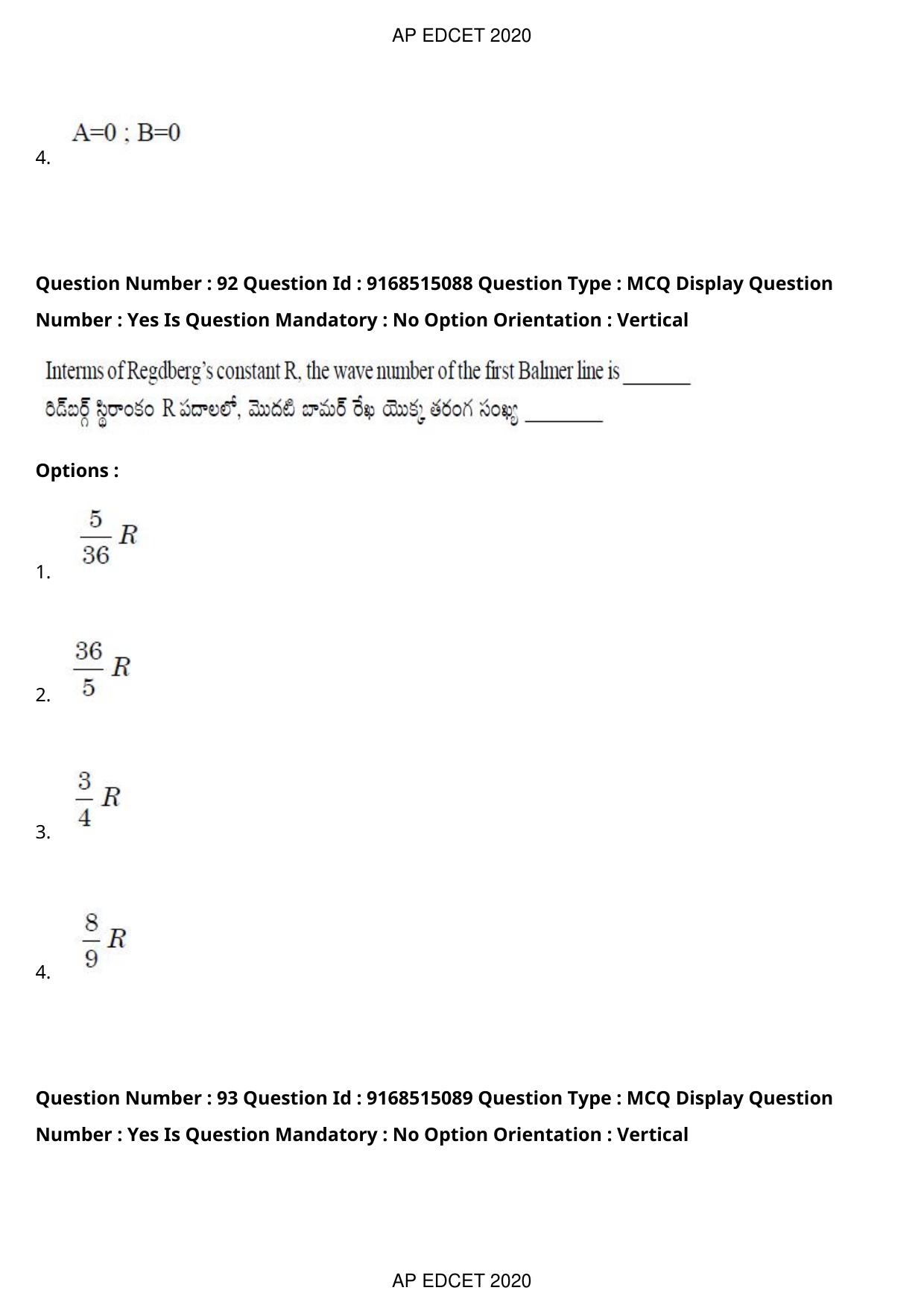 AP EDCET 2020 Physical Science Question Paper - Page 67