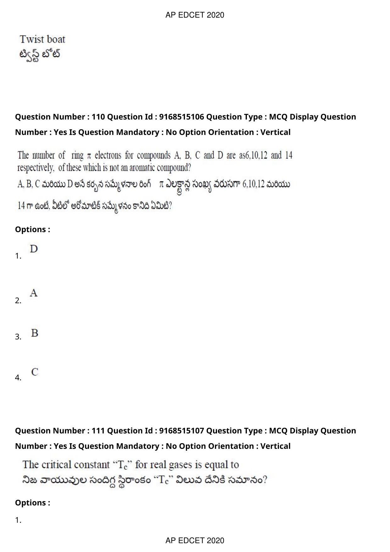 AP EDCET 2020 Physical Science Question Paper - Page 80