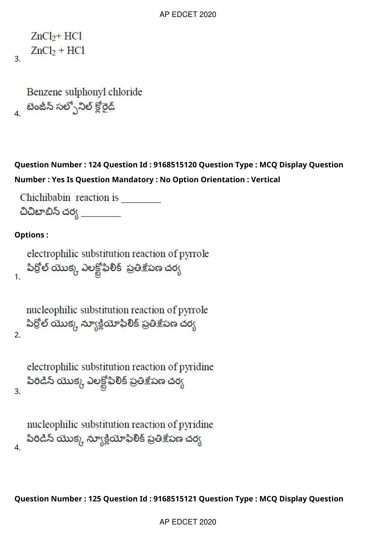 AP EDCET 2020 Physical Science Question Paper - Page 89