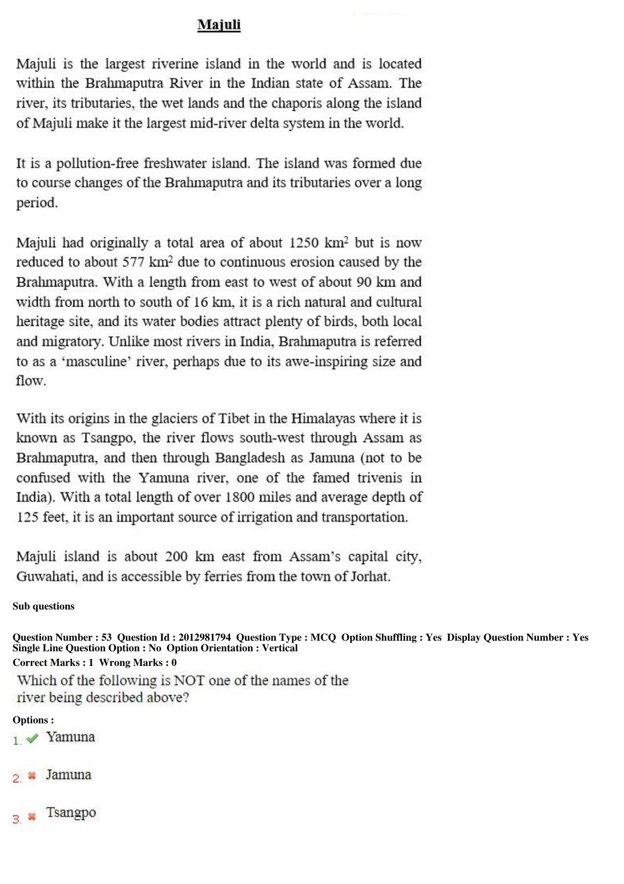 MP CPCT 17th Feb 2019 CPCT Question Paper Shift 2 - Page 35