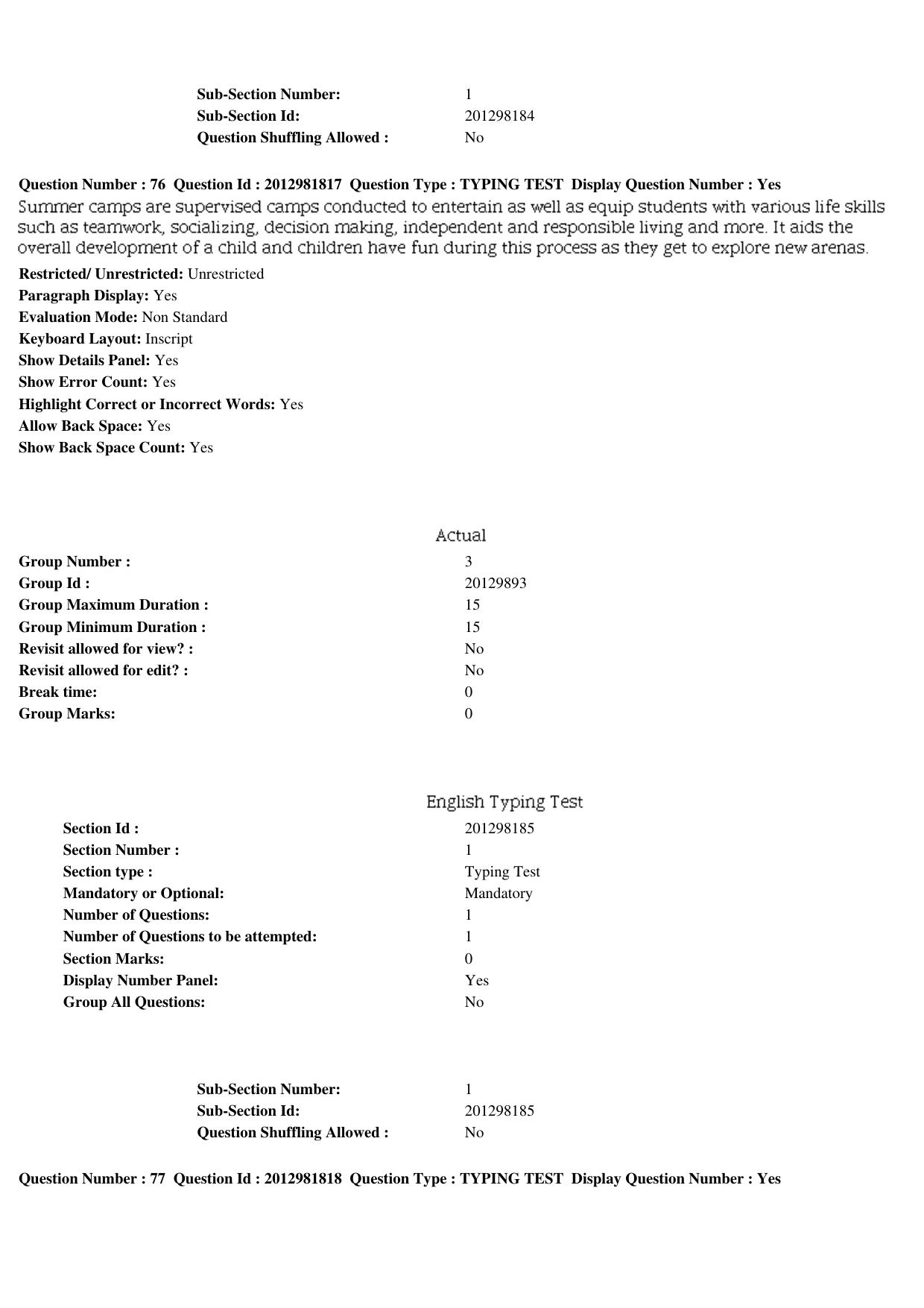 MP CPCT 17th Feb 2019 CPCT Question Paper Shift 2 - Page 55