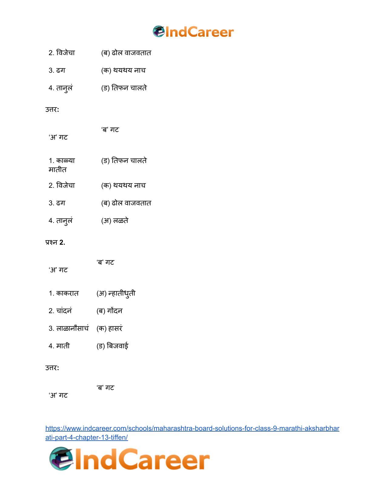 Maharashtra Board Solutions for Class 9- Marathi Aksharbharati (Part- 4): Chapter 13- तिफन - Page 12