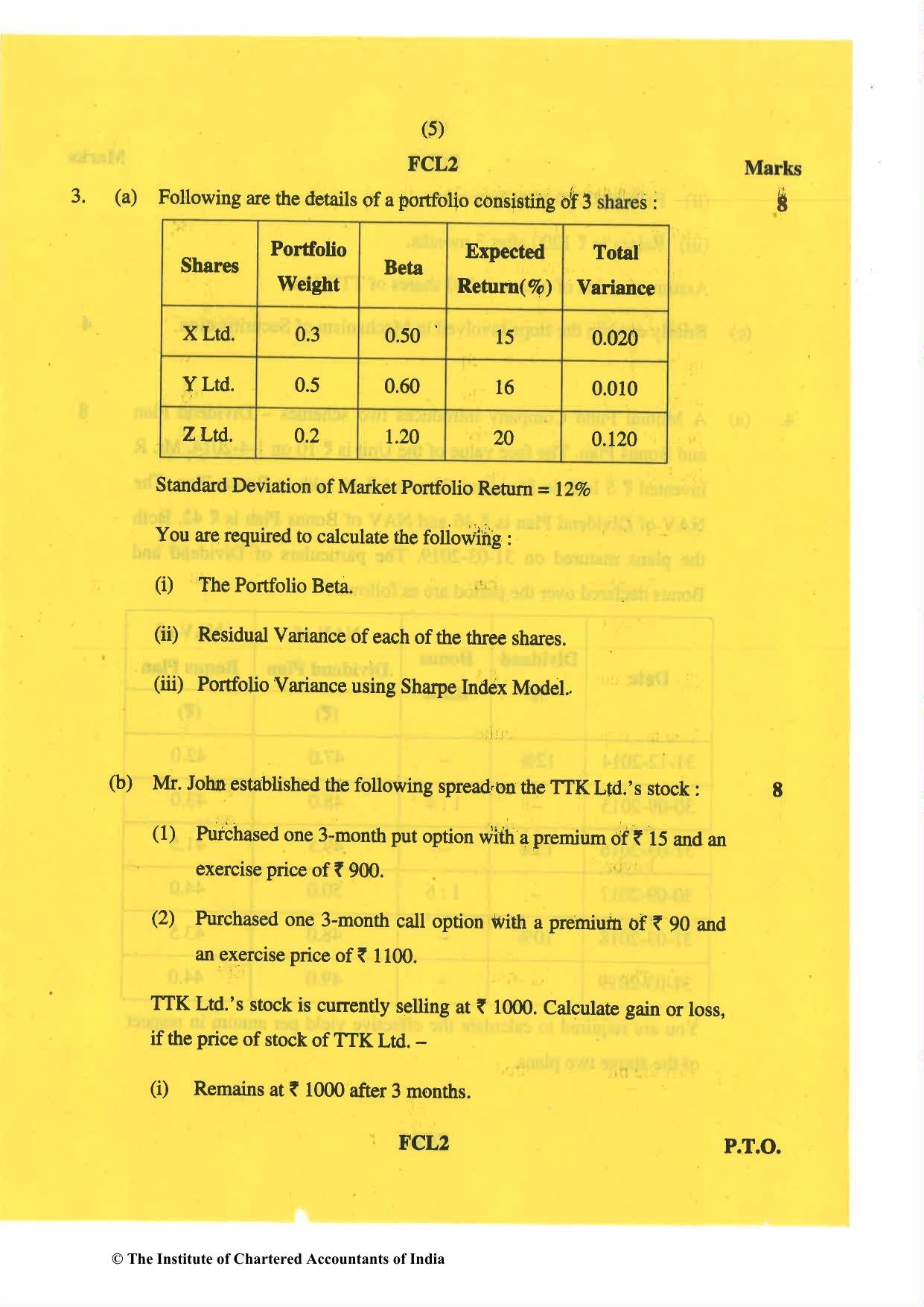 CA Final May 2019 Question Paper - Paper 2 – Strategic Financial Management - Page 5