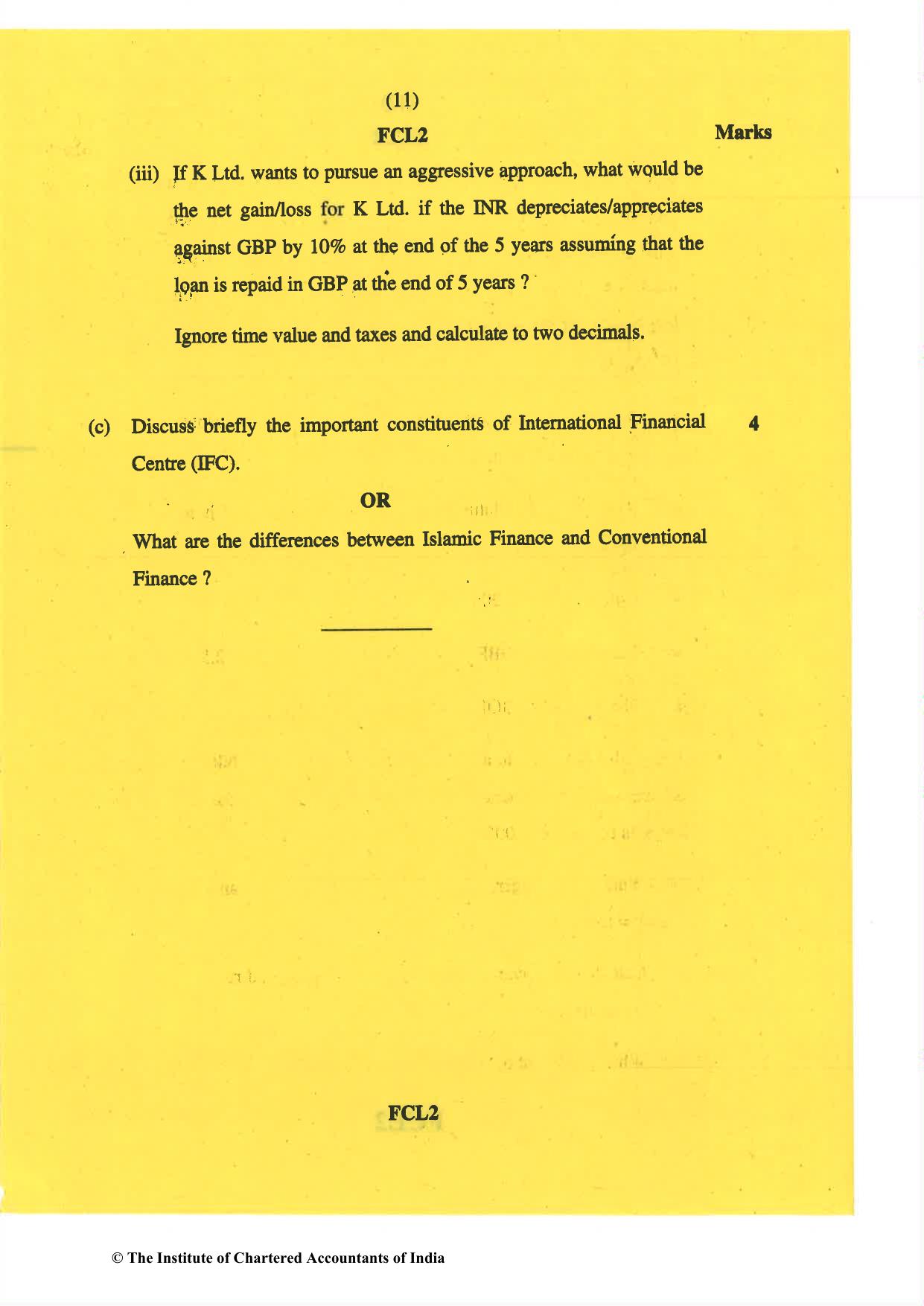 CA Final May 2019 Question Paper - Paper 2 – Strategic Financial Management - Page 11