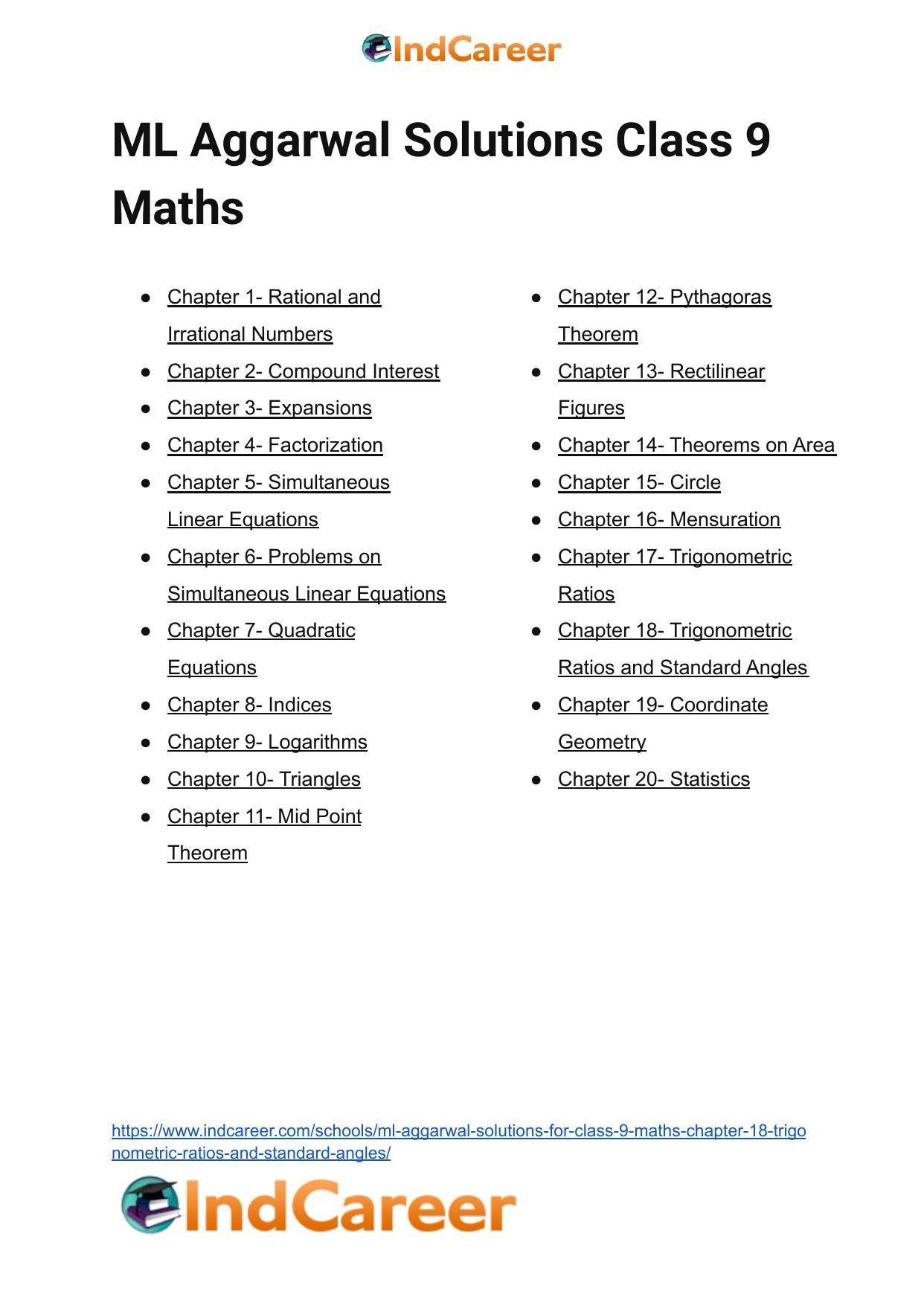 ML Aggarwal Solutions for Class 9 Maths Chapter 18- Trigonometric Ratios and Standard Angles - Page 76