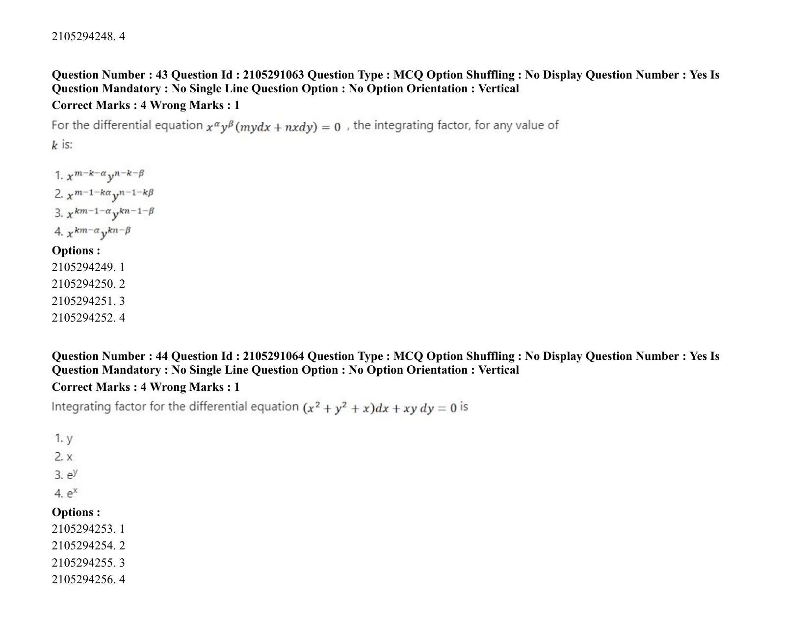 ICAR AIEEA PG 2020 STATISTICAL SCIENCE Question Paper - Page 24
