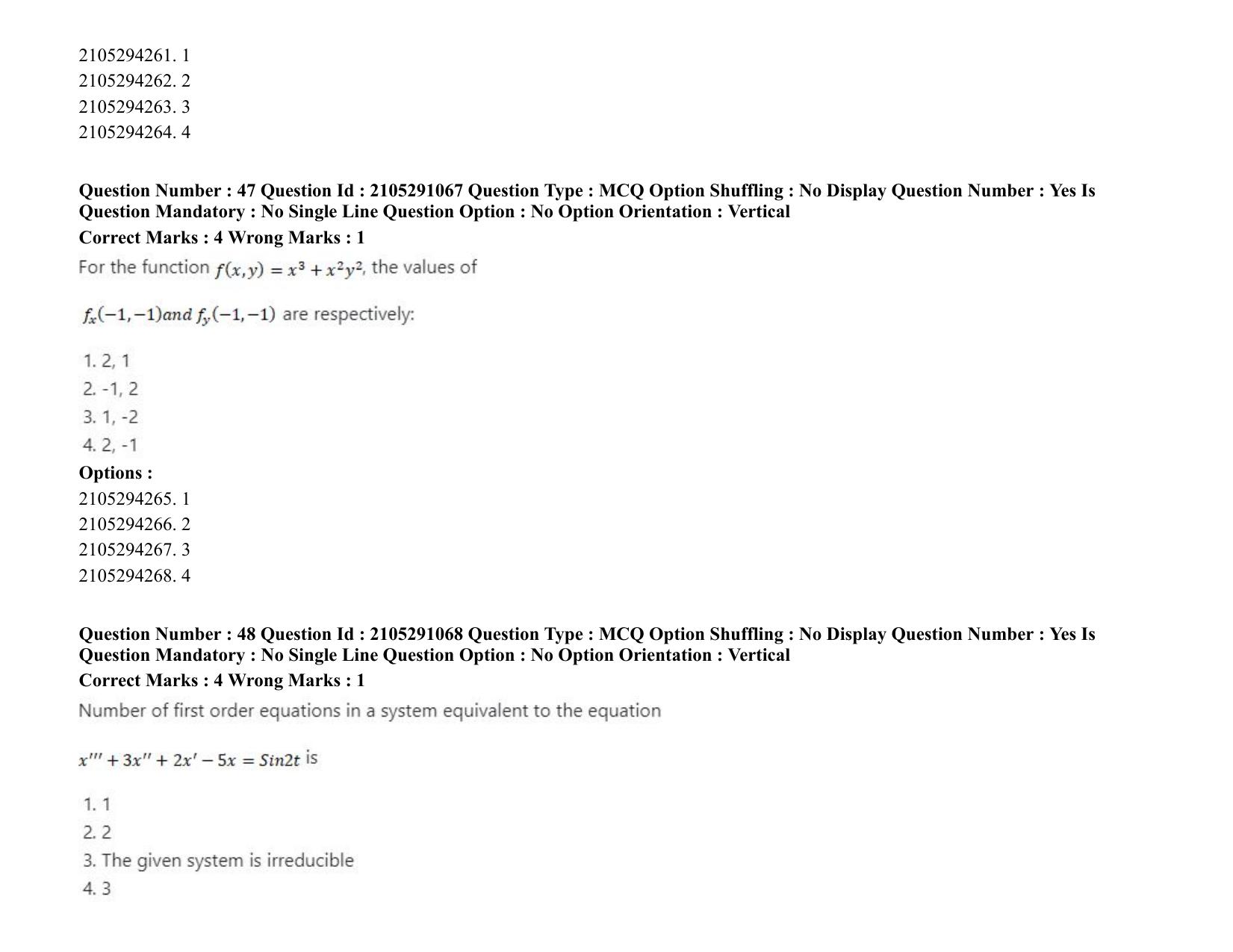 ICAR AIEEA PG 2020 STATISTICAL SCIENCE Question Paper - Page 26