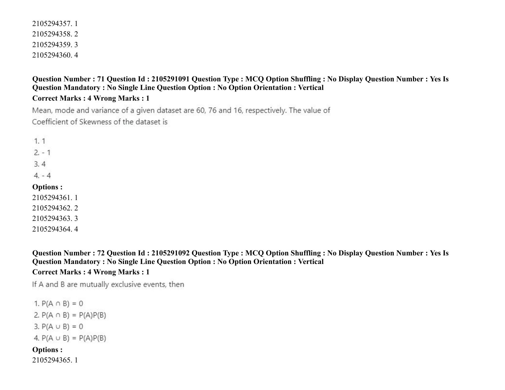 ICAR AIEEA PG 2020 STATISTICAL SCIENCE Question Paper - Page 38
