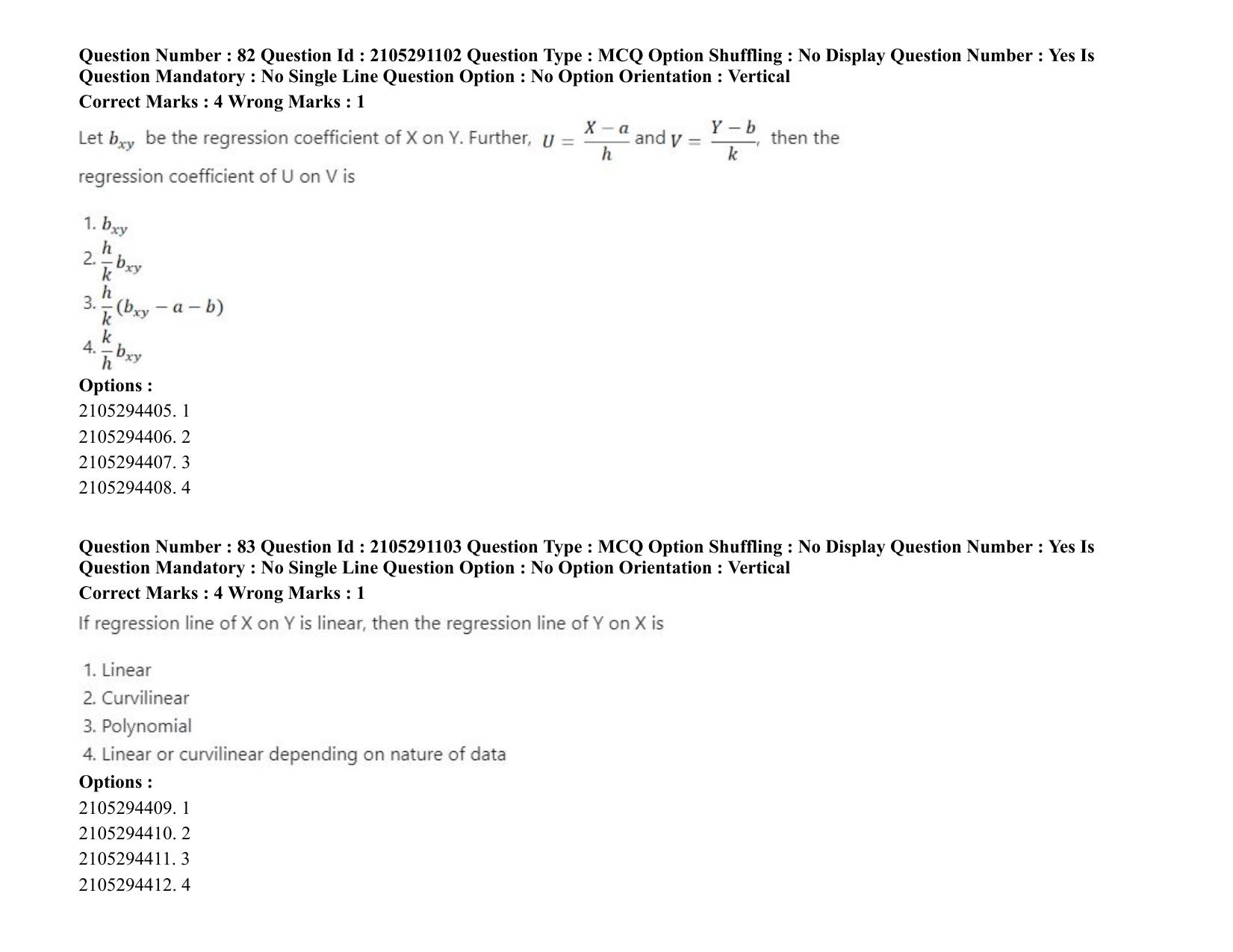 ICAR AIEEA PG 2020 STATISTICAL SCIENCE Question Paper - Page 44