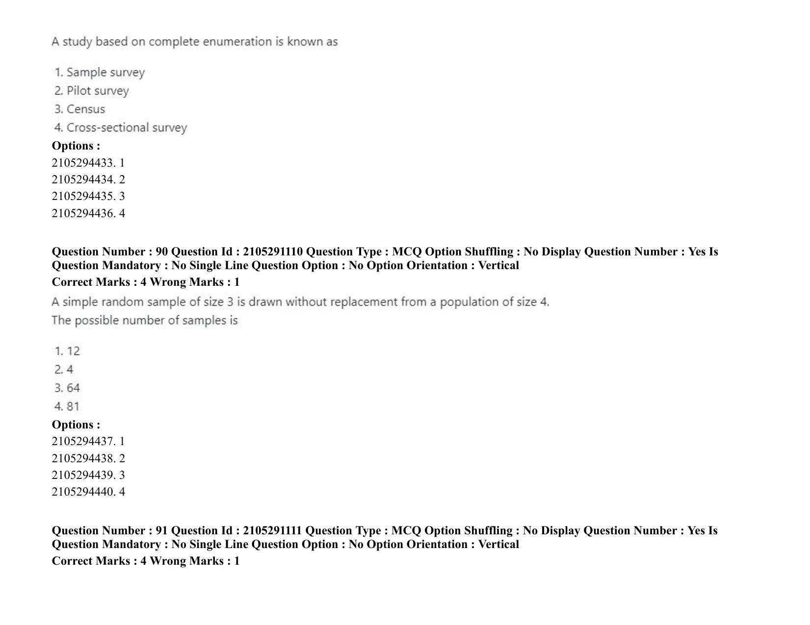 ICAR AIEEA PG 2020 STATISTICAL SCIENCE Question Paper - Page 48