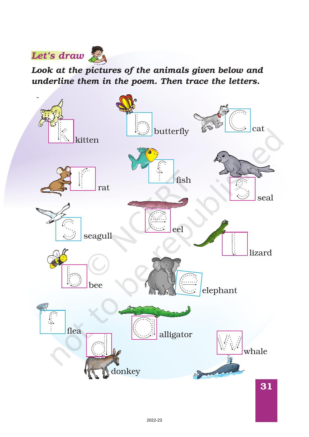 NCERT Book for Class 1 English (Marigold):Unit 3 Poem-One Little Kitten - Page 3