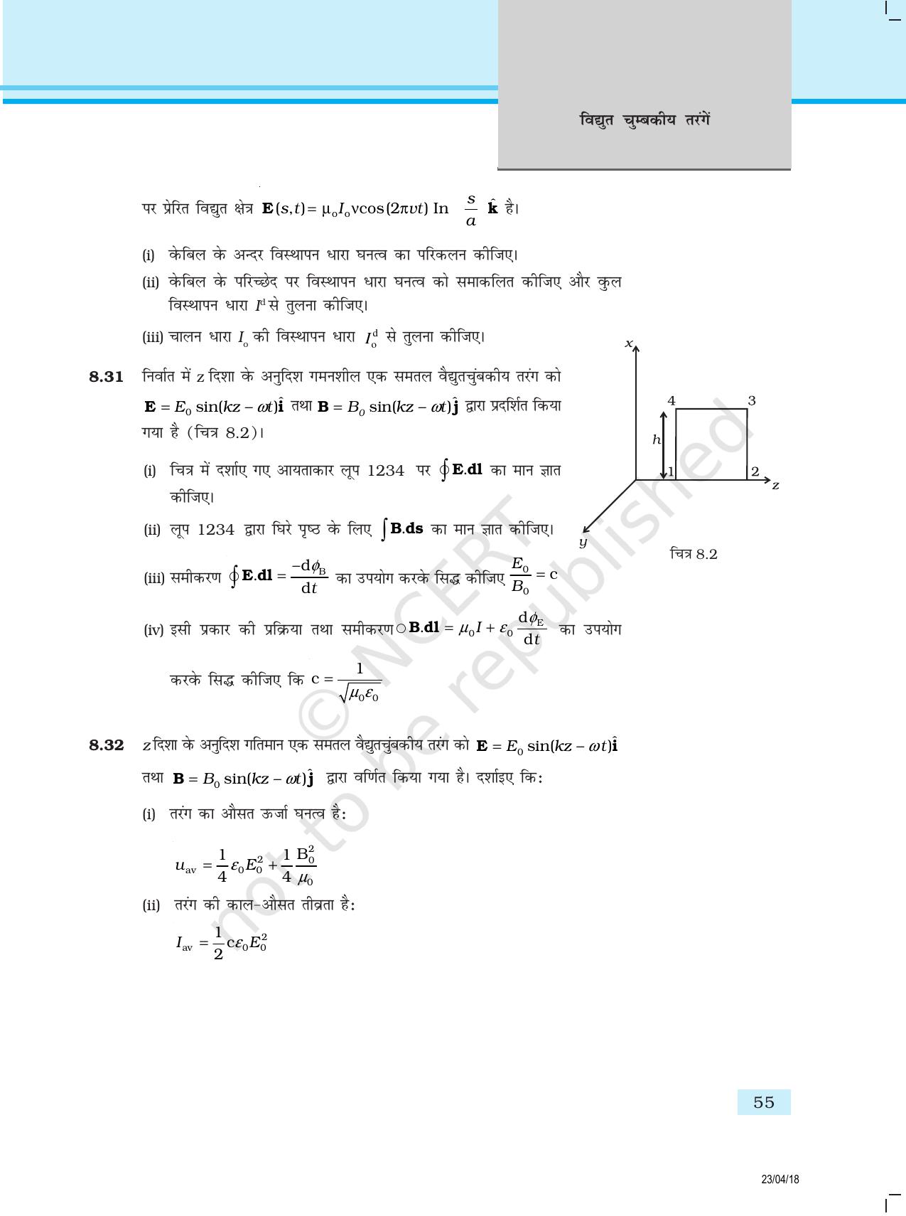 NCERT Exemplar Class 12:  भौतिकी अध्याय 8(विद्युत चुम्बकीय तरंगे ) - Page 7