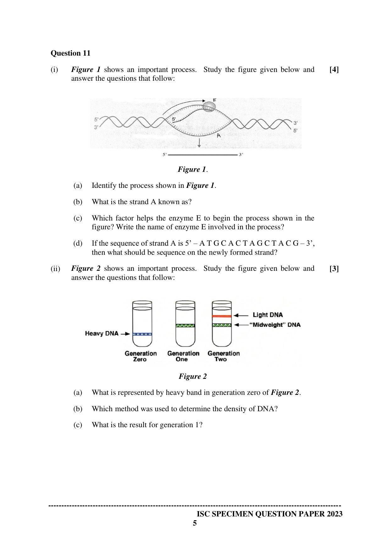 ISC Class 12 Biotechnology Paper 1 Sample Paper 2023 - Page 5