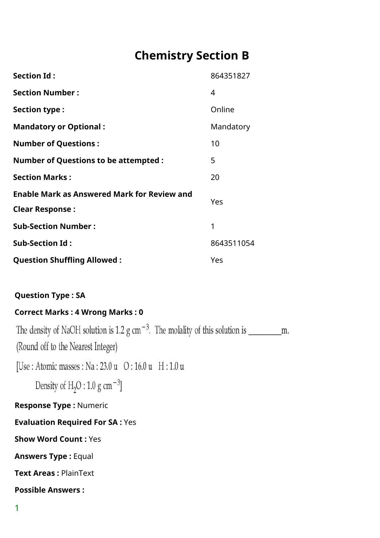 JEE Mains 2021: BTech Odiya (Shift 1) 27-07-2021 Question Paper - Page 70