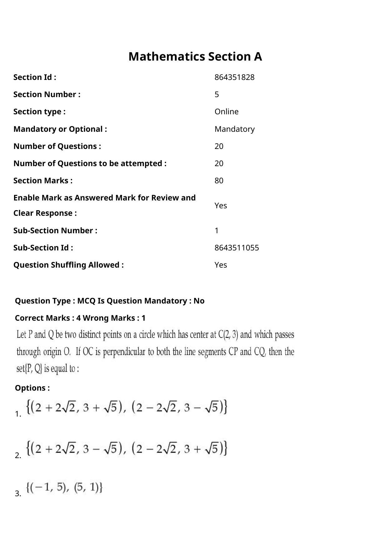 JEE Mains 2021: BTech Odiya (Shift 1) 27-07-2021 Question Paper - Page 80