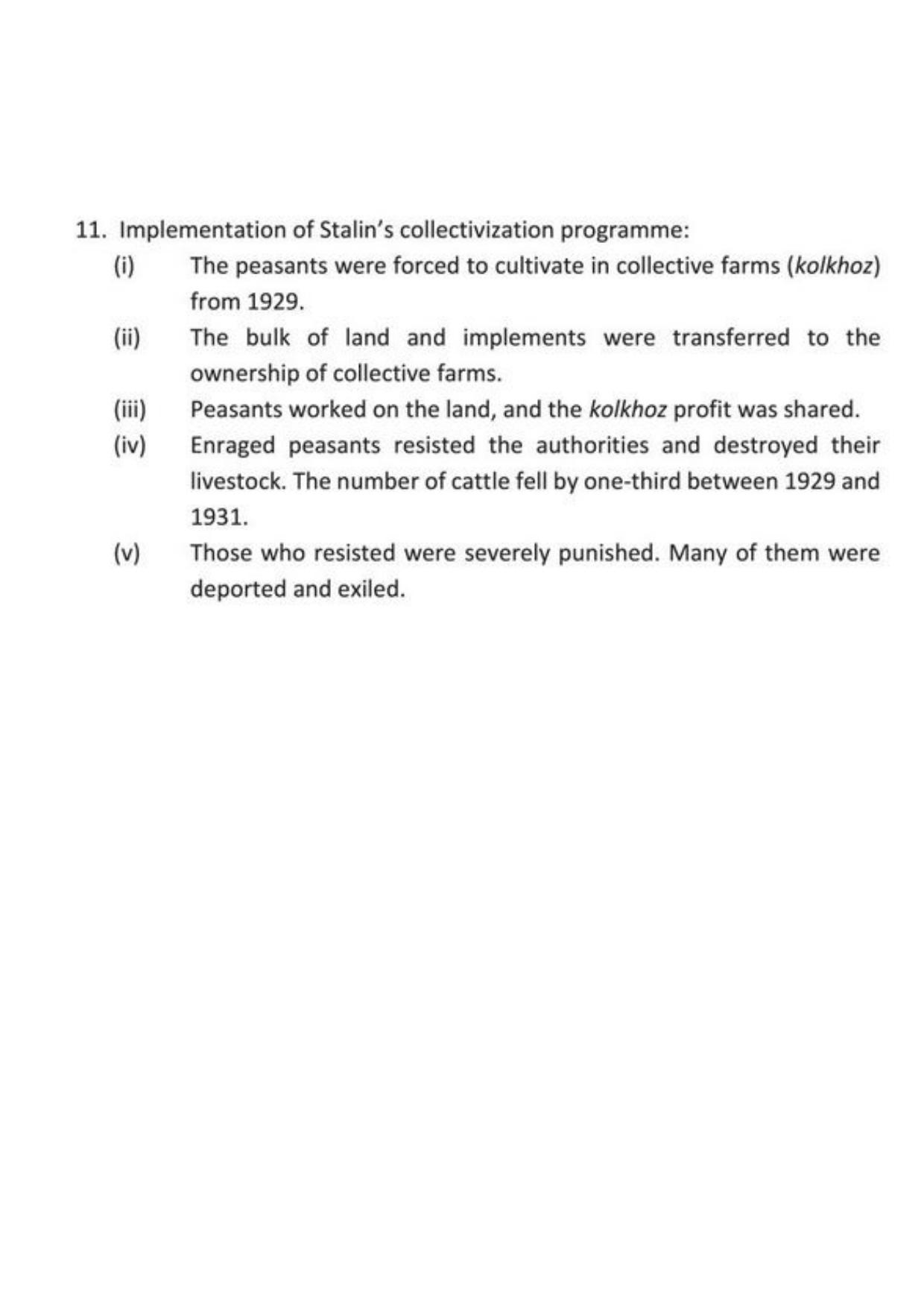 Class 9 Notes, Question & Practice Paper - History (Topic 2 : Socialism in Europe and the Russian Revolution) - Page 9