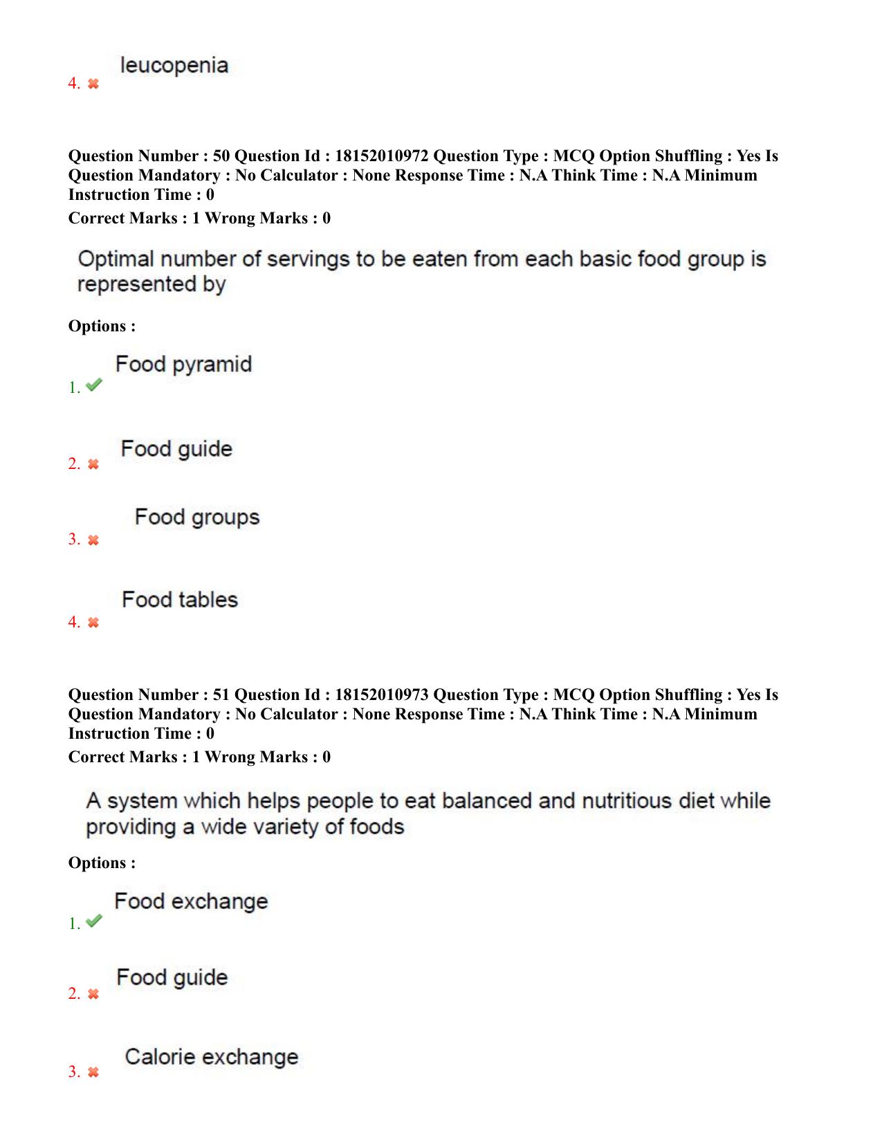 TS CPGET 2023 M Sc Nutrition and Dietetics (Shift 2) Question Paper with Answer Key - Page 26