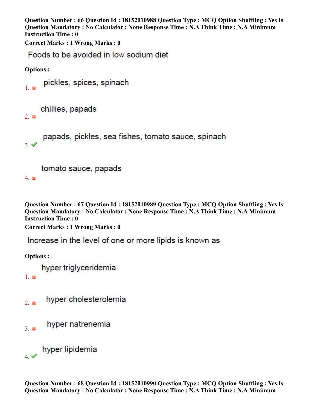 TS CPGET 2023 M Sc Nutrition and Dietetics (Shift 2) Question Paper with Answer Key - Page 34