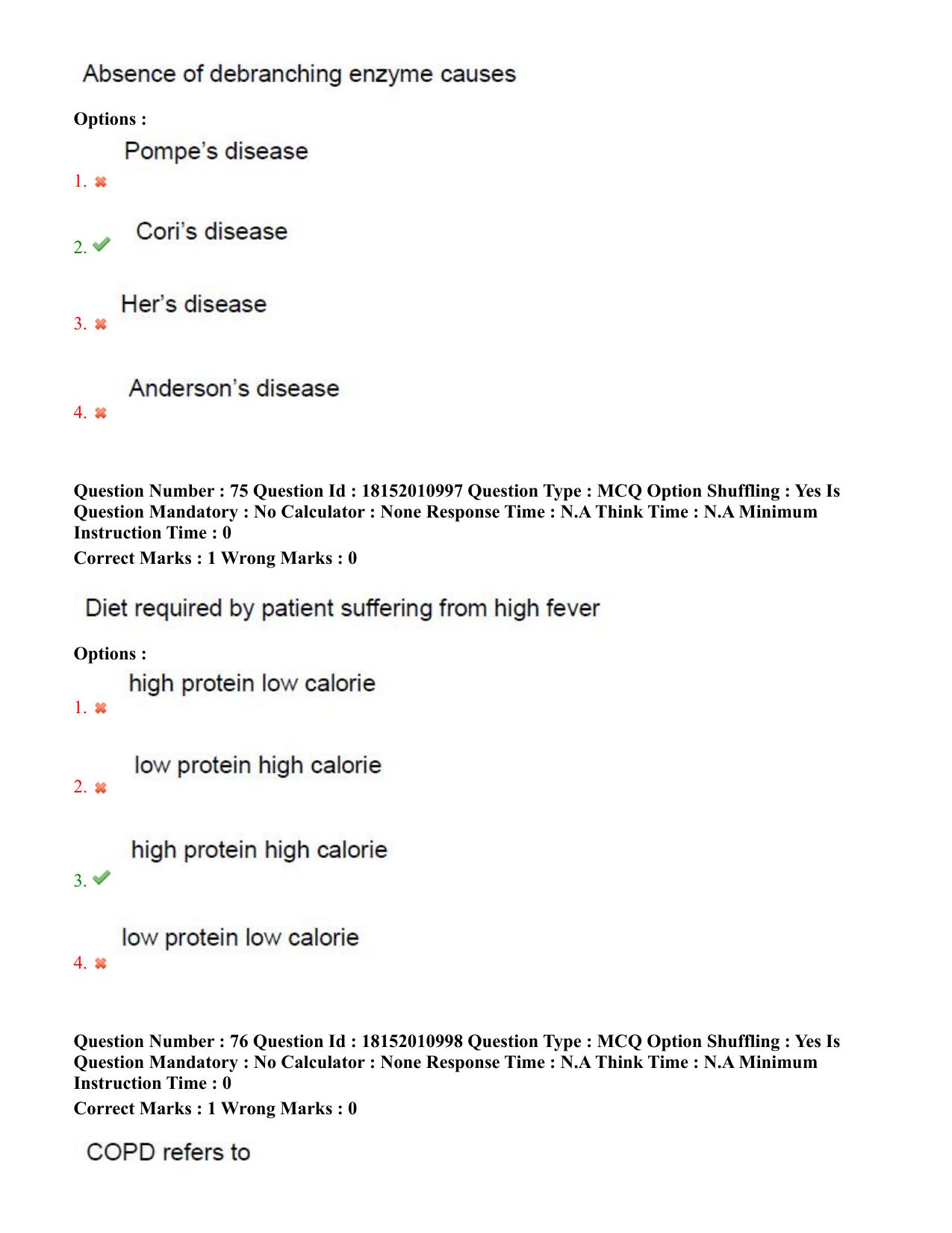 TS CPGET 2023 M Sc Nutrition and Dietetics (Shift 2) Question Paper with Answer Key - Page 38