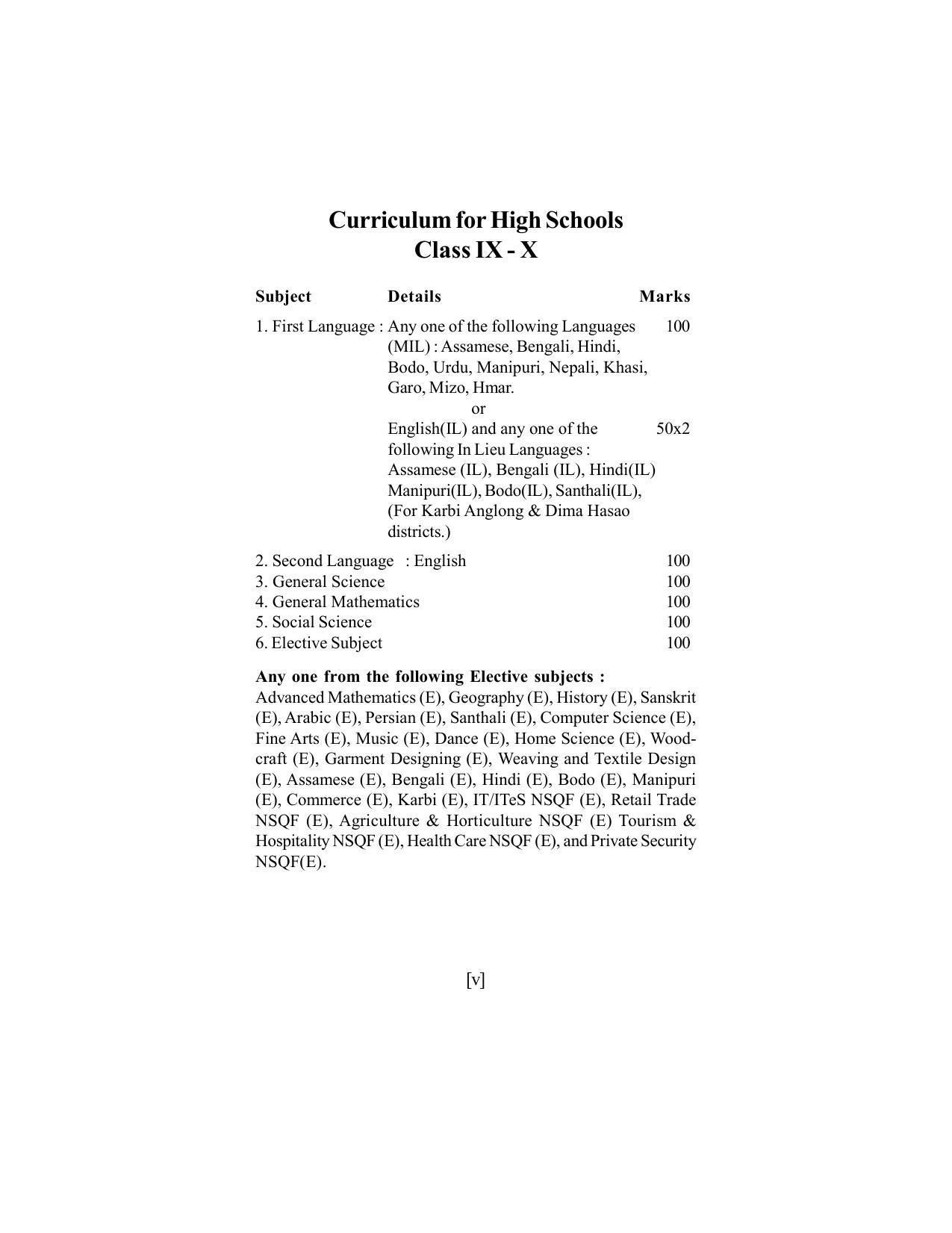 SEBA Class 9 & 10 Syllabus - Page 6